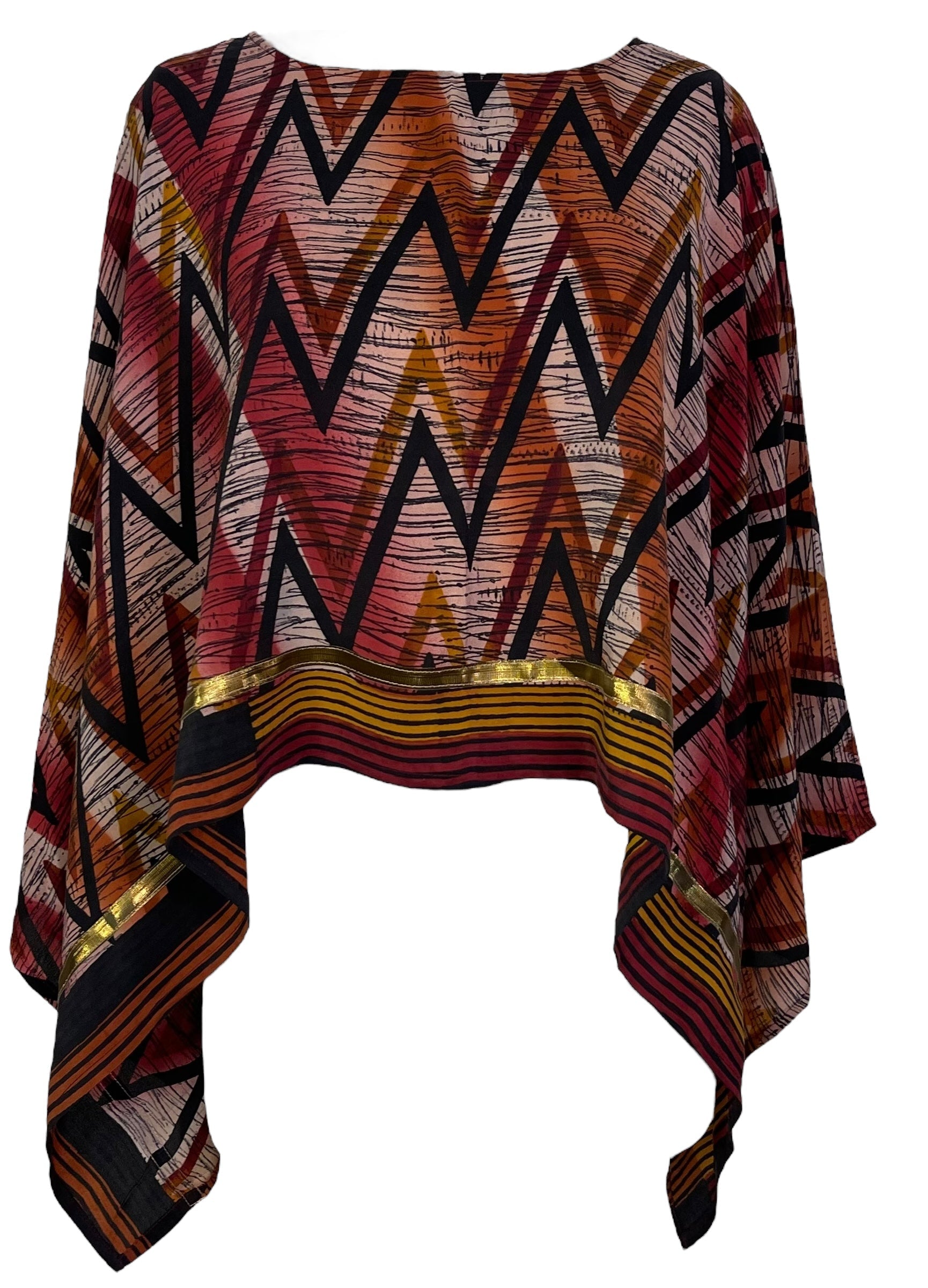 PRC6834 Avatar Pure Silk Capelet Poncho