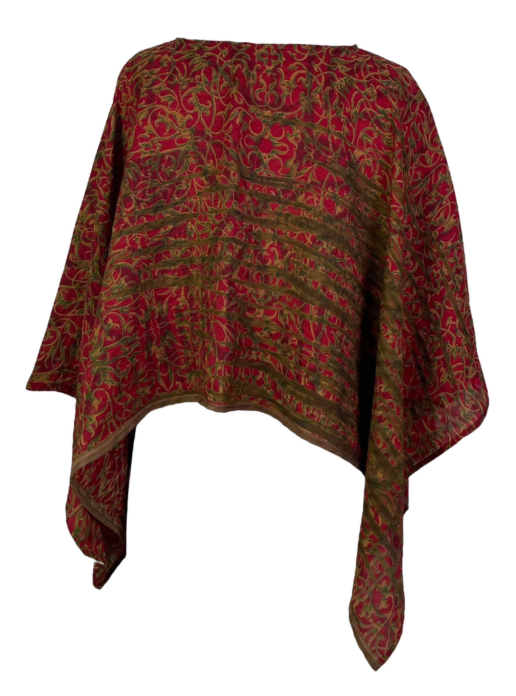 PRC7285 Avatar Pure Silk Capelet Poncho