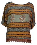 PRC5383 Avatar Pure Silk Side Slit Top