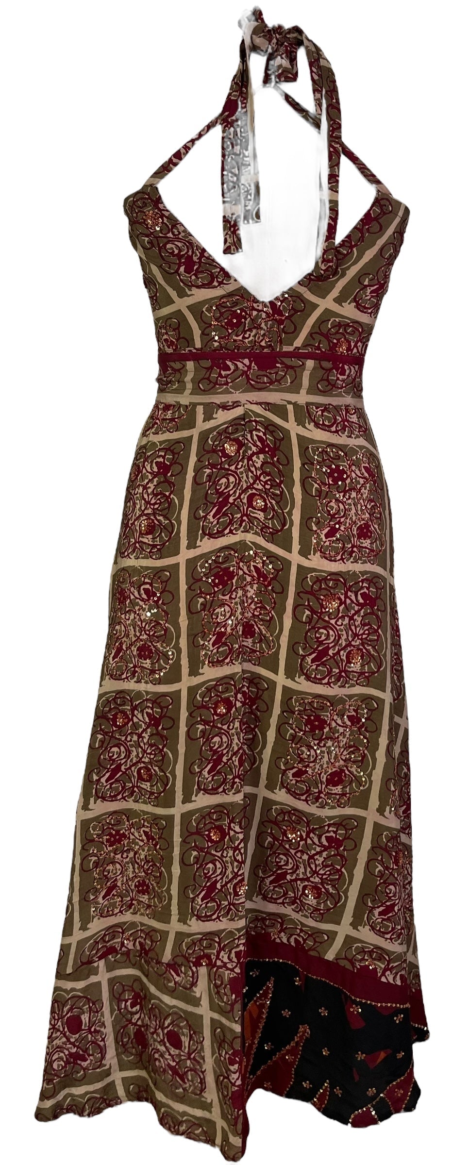 PRC7229 Avatar Pure Silk Maxi Dress with Belt