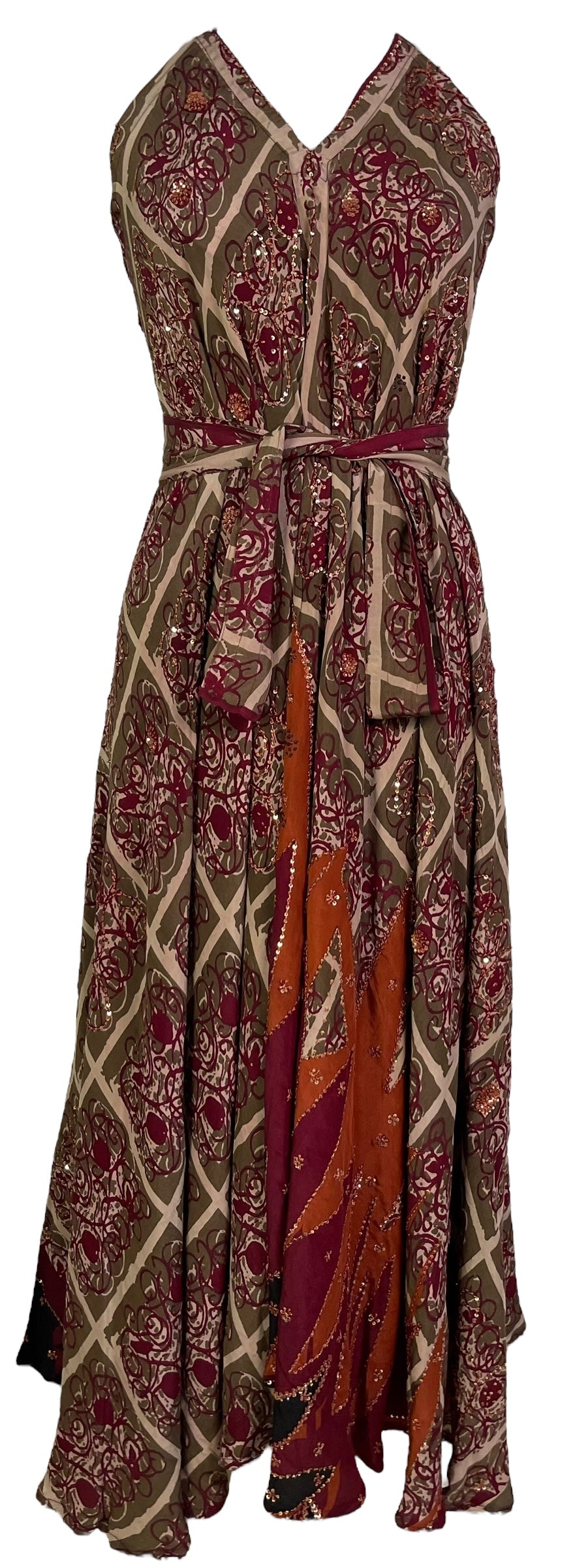 PRC7229 Avatar Pure Silk Maxi Dress with Belt