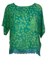 Load image into Gallery viewer, PRG5400 Sheer Avatar Pure Silk Side Slit Top
