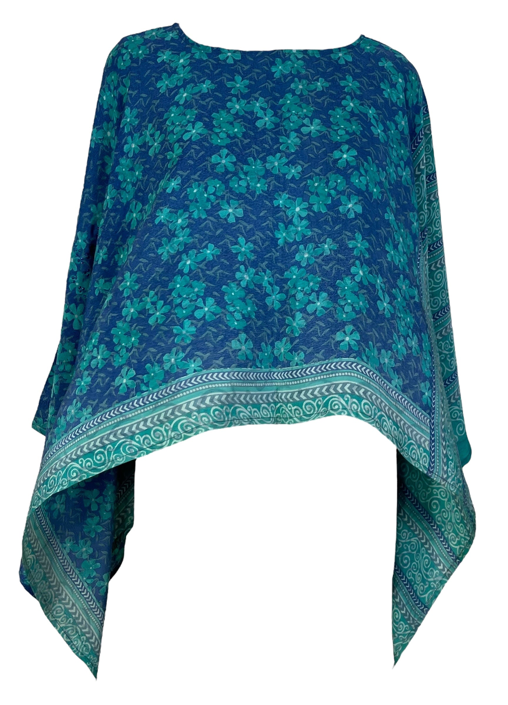 SOLD  PRC7310 Avatar Pure Silk Capelet Poncho