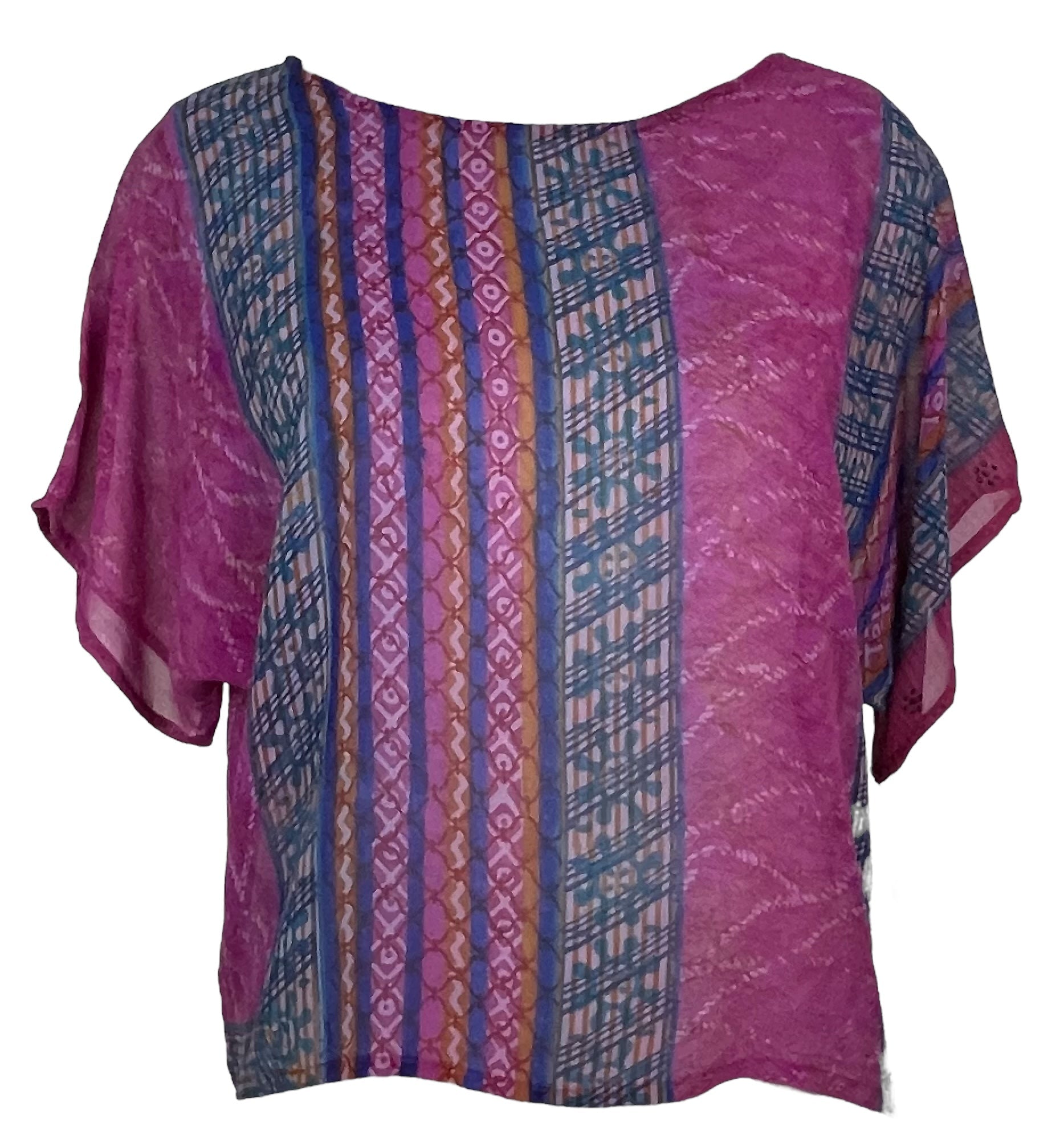 SOLD  PRG7475 Sheer Avatar Pure Silk Boxy Top