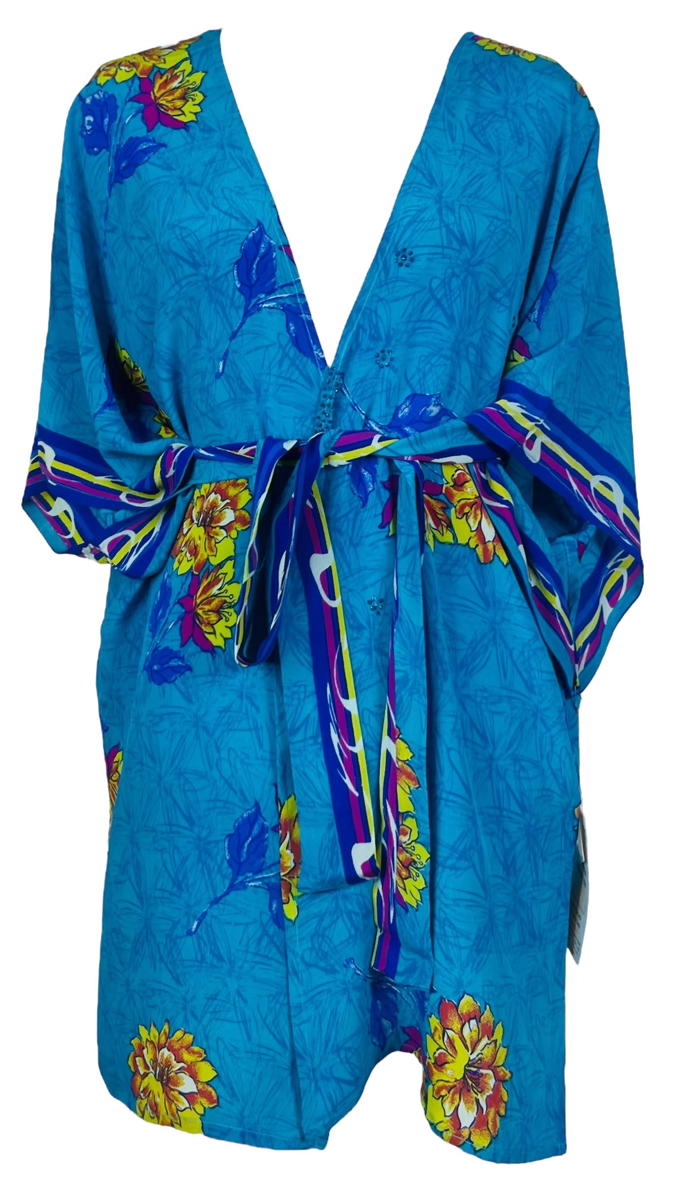 PRC7512 Avatar Pure Silk Kimono-Sleeved Jacket with Belt