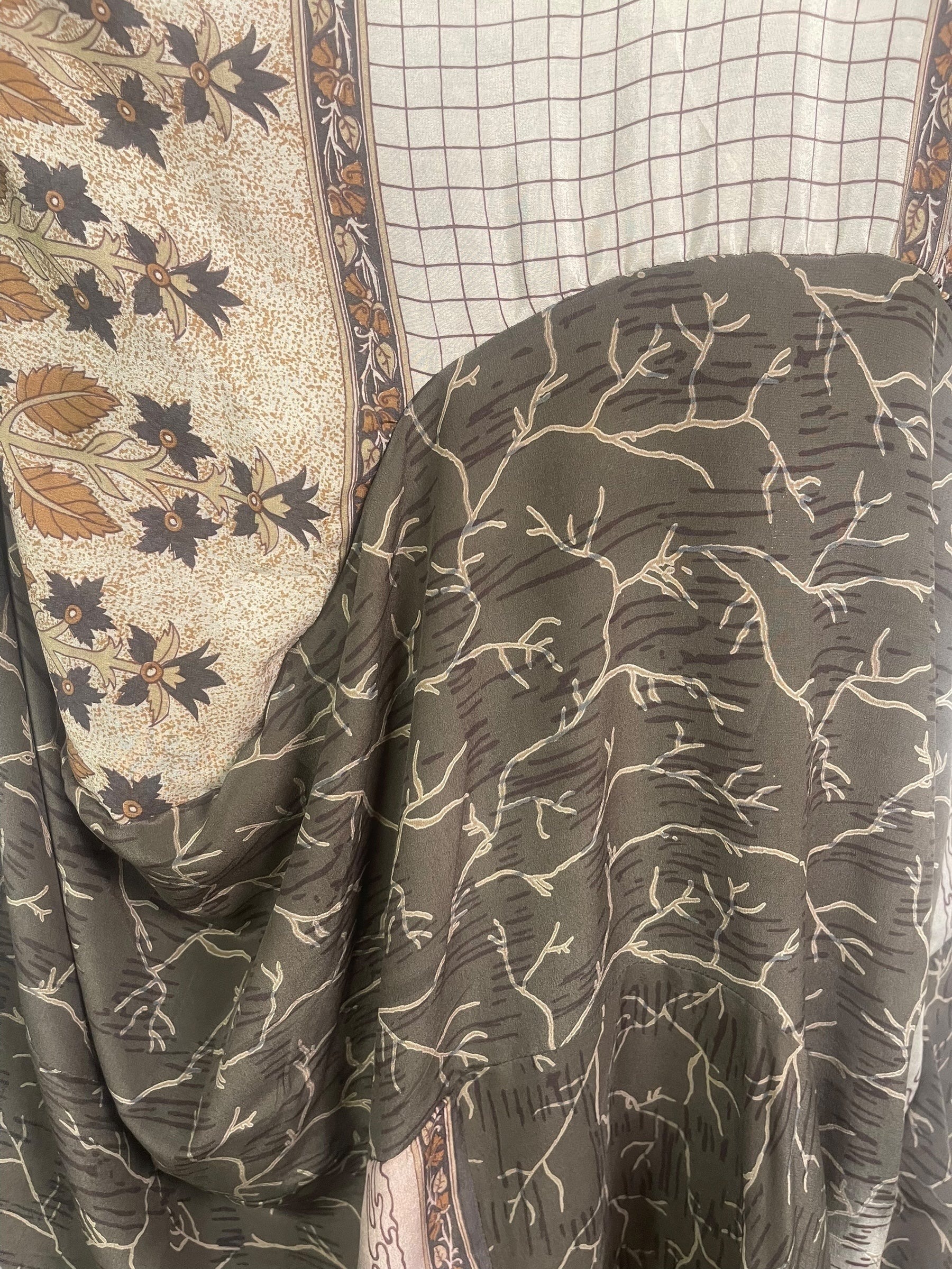 SOLD  PRC7815 Avatar Pure Silk Sculptural Long Tunic Dress