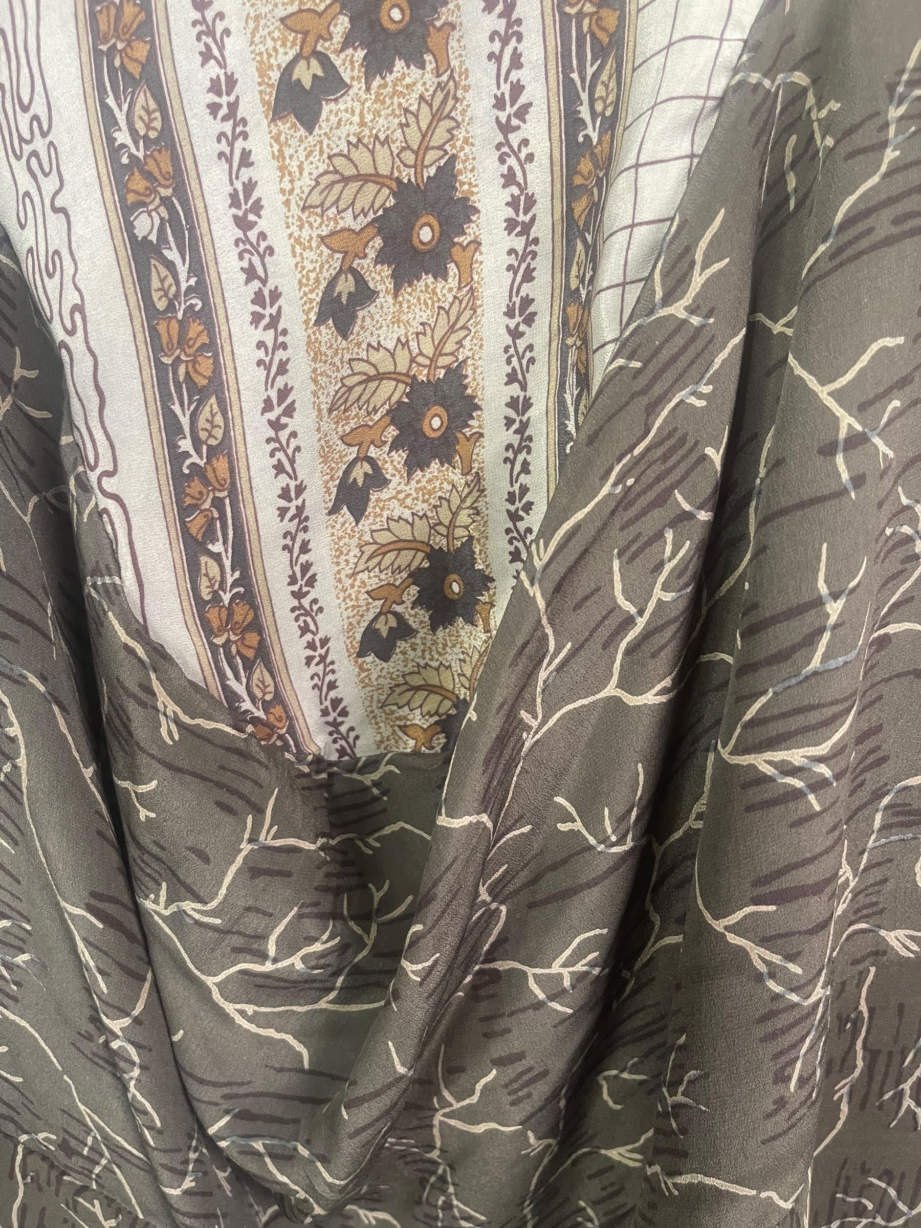 SOLD  PRC7815 Avatar Pure Silk Sculptural Long Tunic Dress