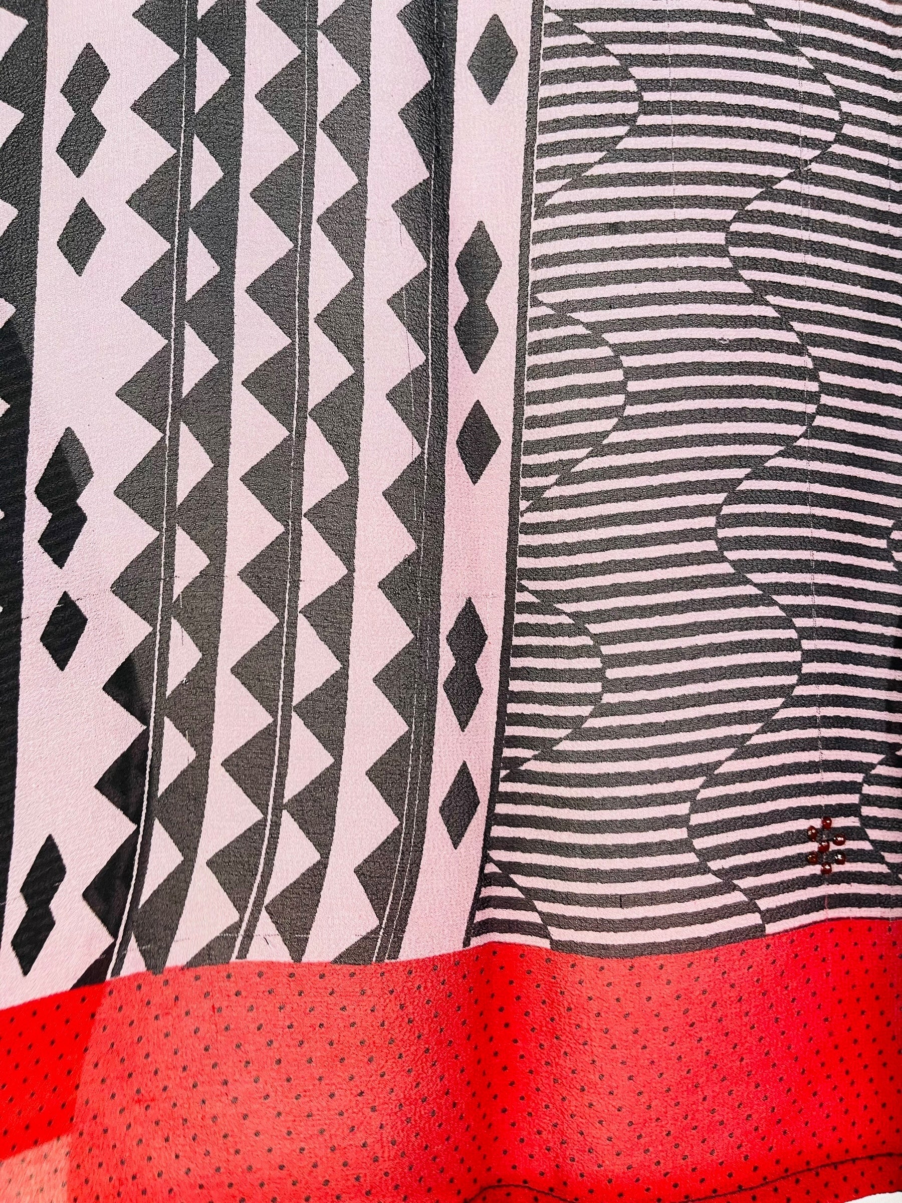 SOLD  PRG7346 Sheer Avatar Pure Silk Kimono-Sleeved Top