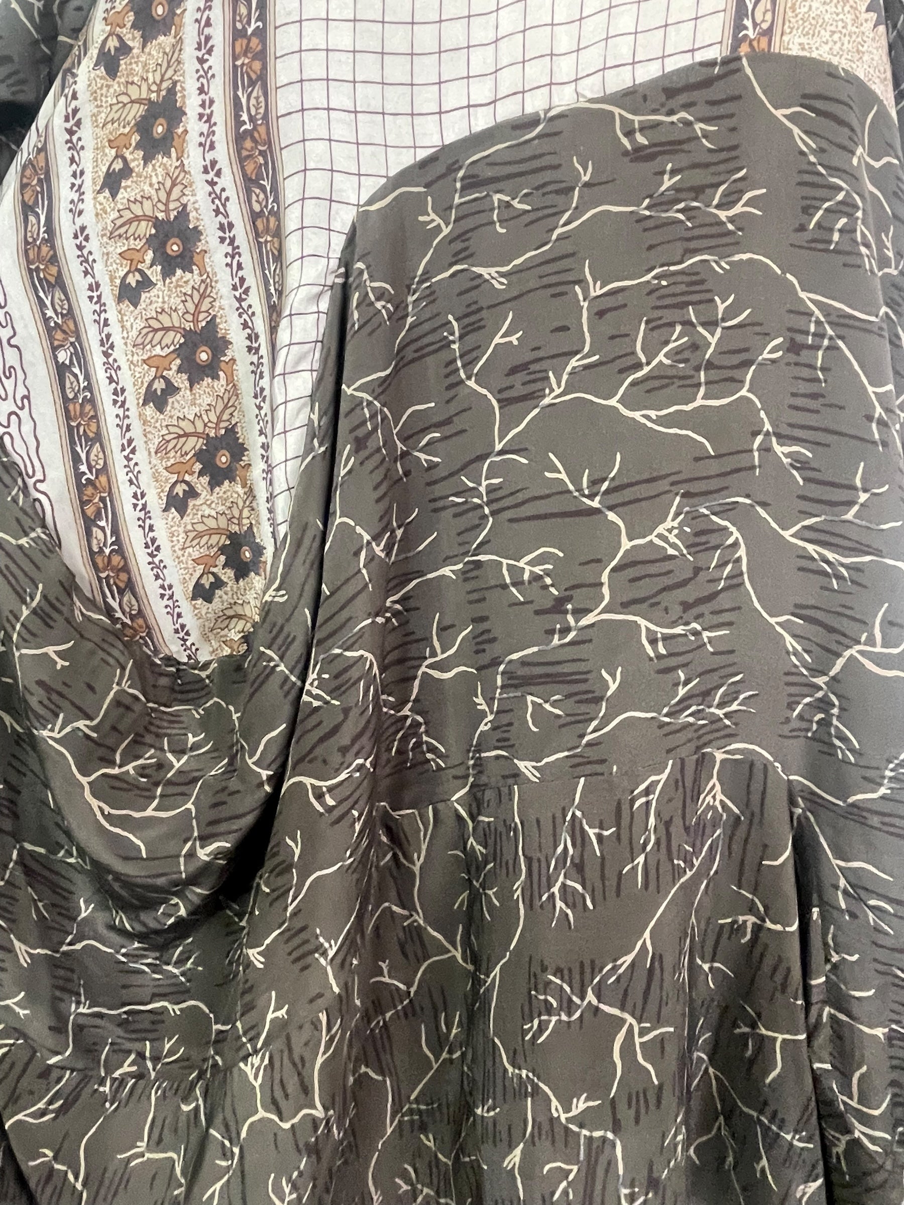 SOLD  PRC7815 Avatar Pure Silk Sculptural Long Tunic Dress