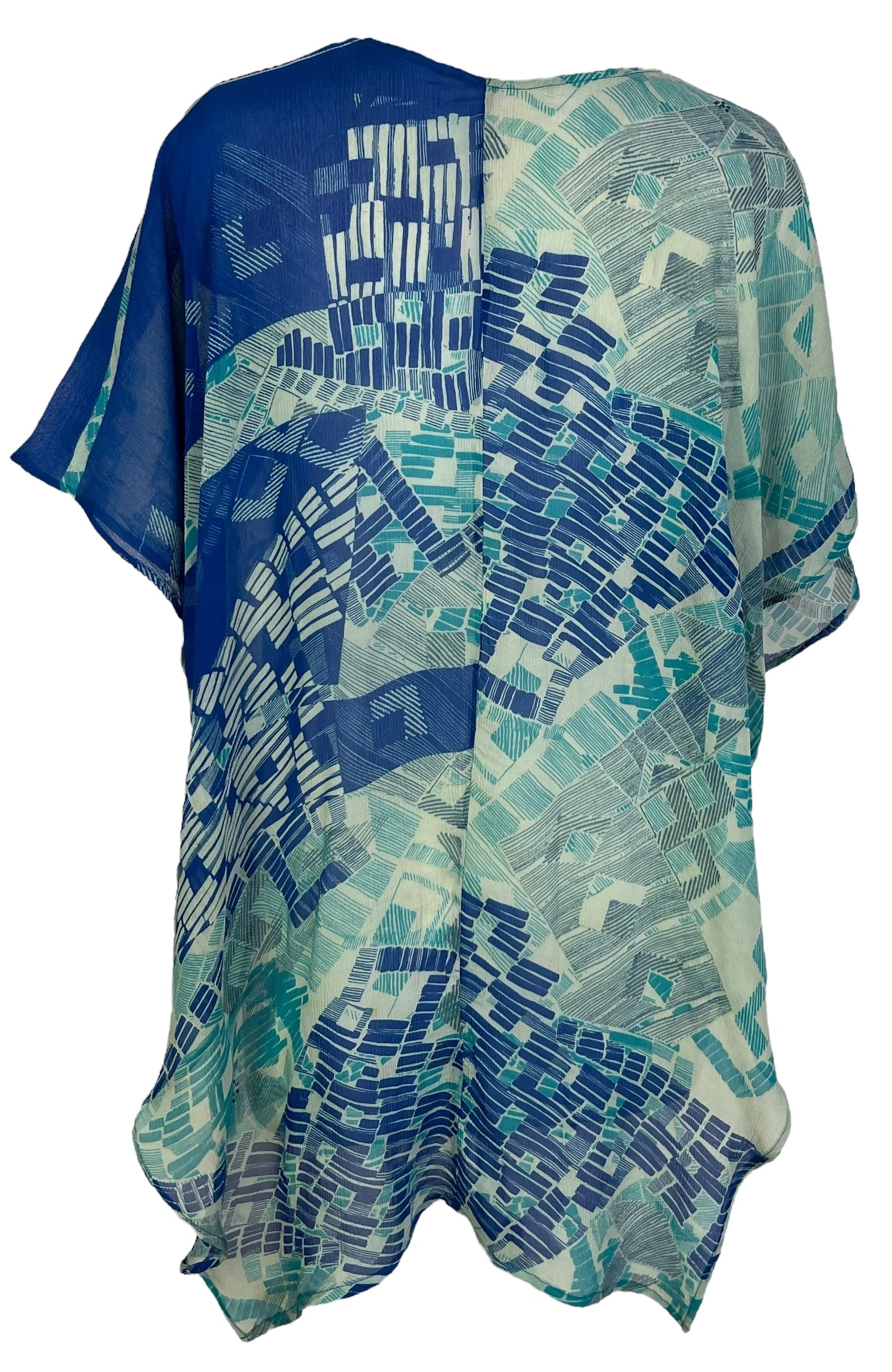 PRG7102 Sheer Avatar Pure Silk Waterfall Top