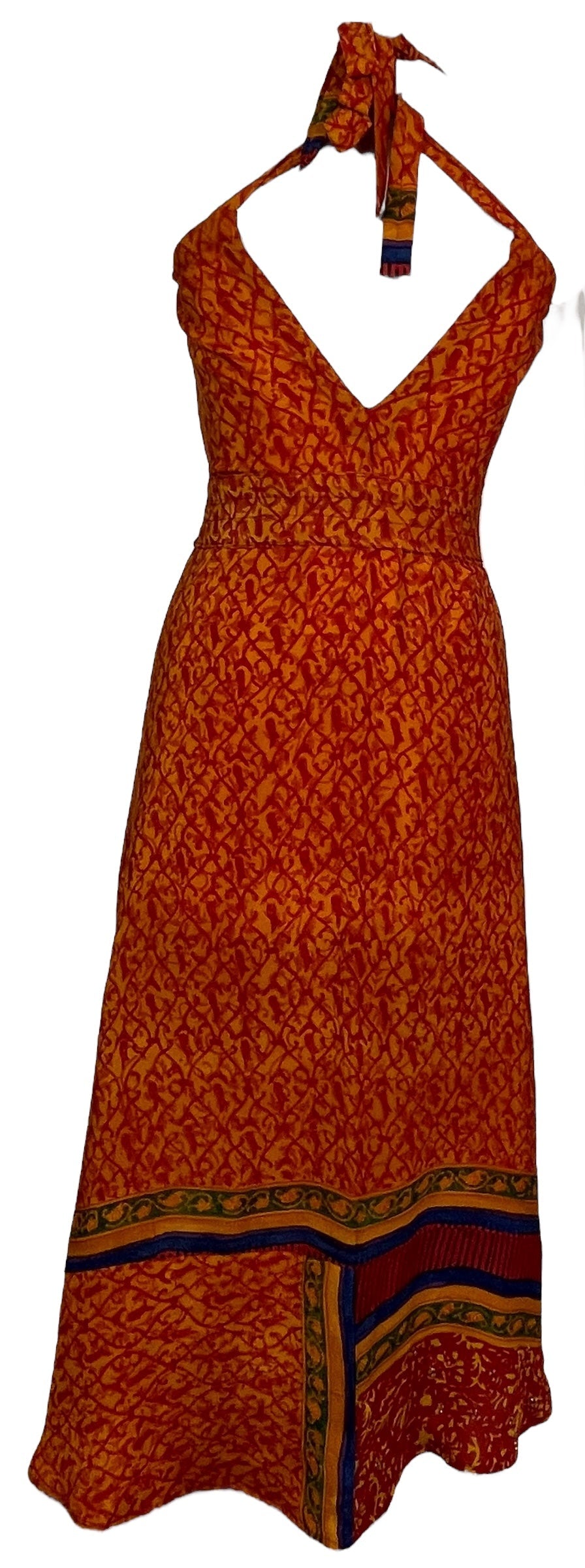 SOLD  PRC7694 Avatar Pure Silk Maxi Dress with Belt