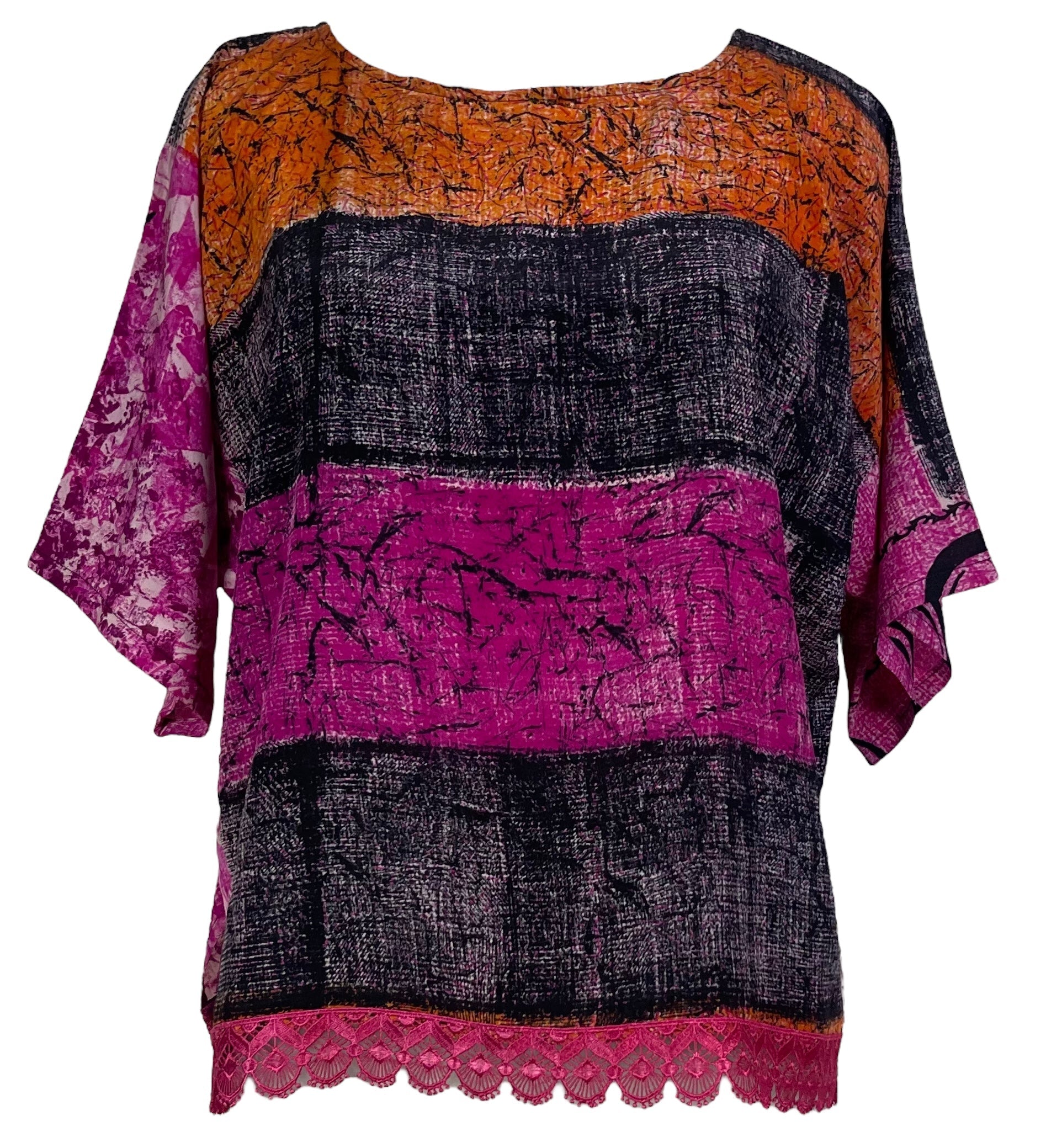 PRC6873 Avatar Pure Silk Side Slit Top