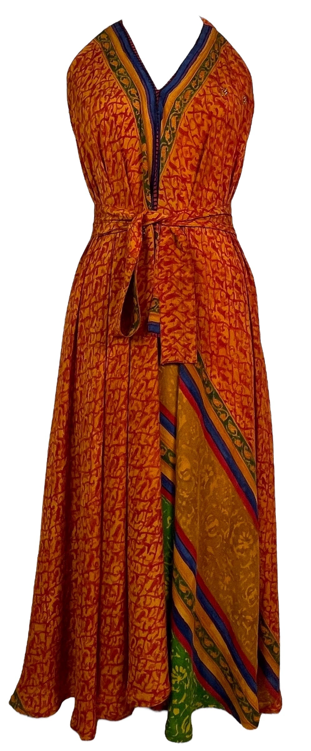 SOLD  PRC7694 Avatar Pure Silk Maxi Dress with Belt