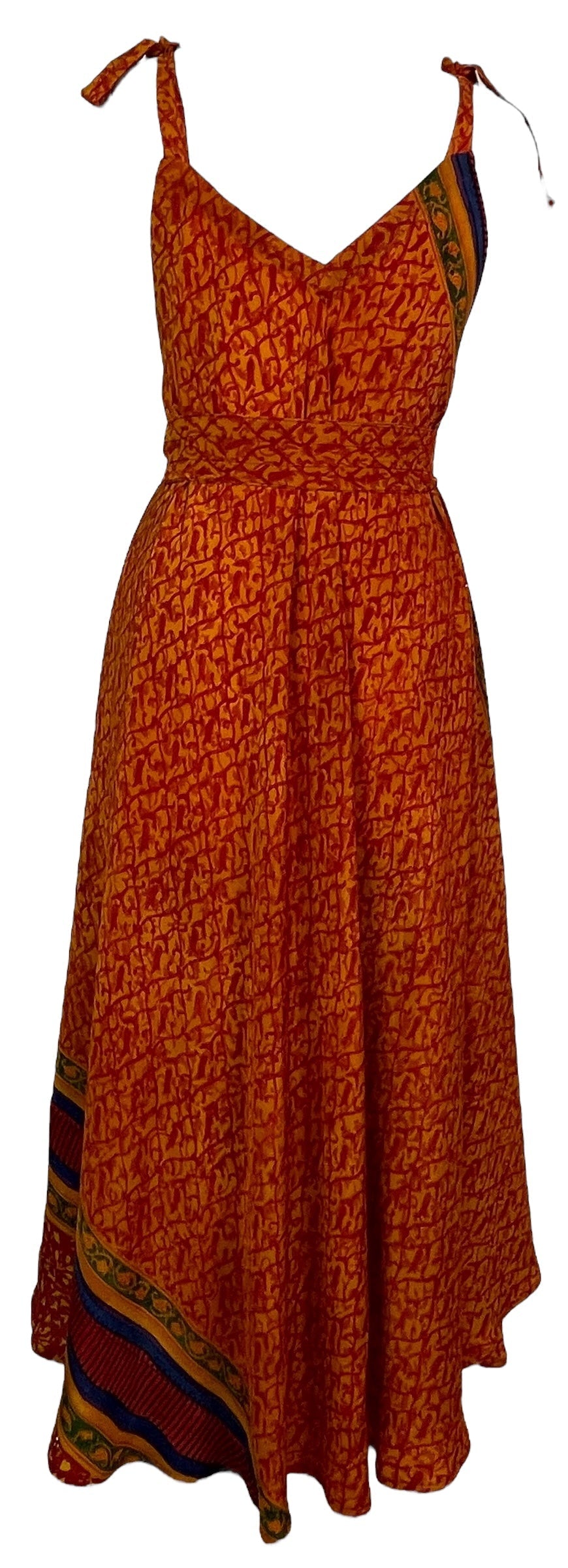 SOLD  PRC7694 Avatar Pure Silk Maxi Dress with Belt