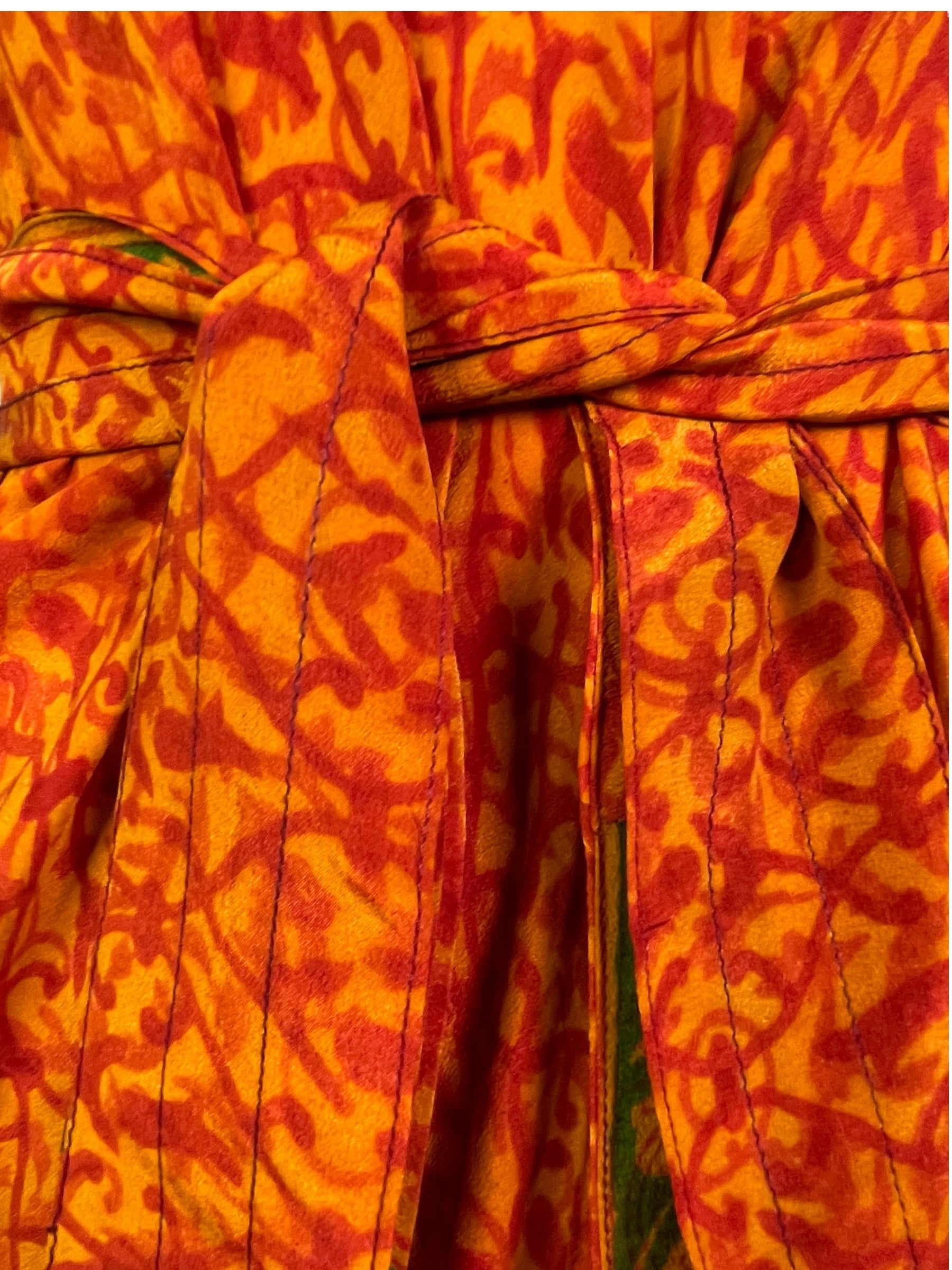 SOLD  PRC7694 Avatar Pure Silk Maxi Dress with Belt