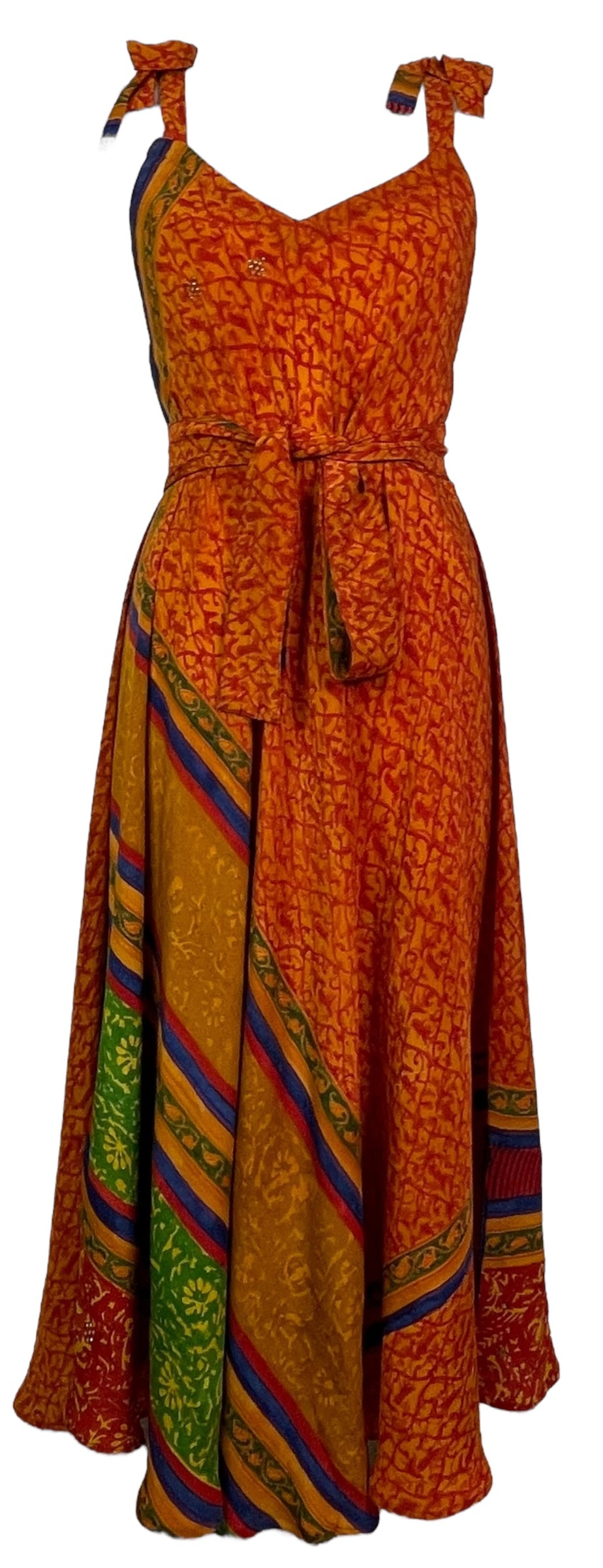 SOLD  PRC7694 Avatar Pure Silk Maxi Dress with Belt