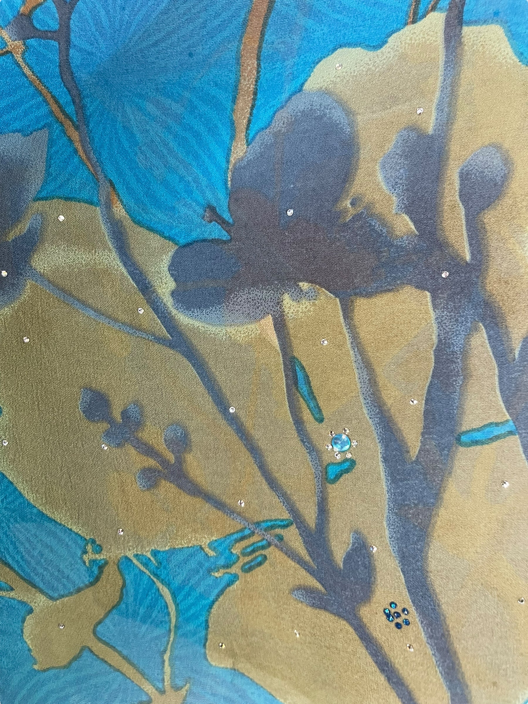 PRG7353 Sheer Avatar Pure Silk Capelet Poncho