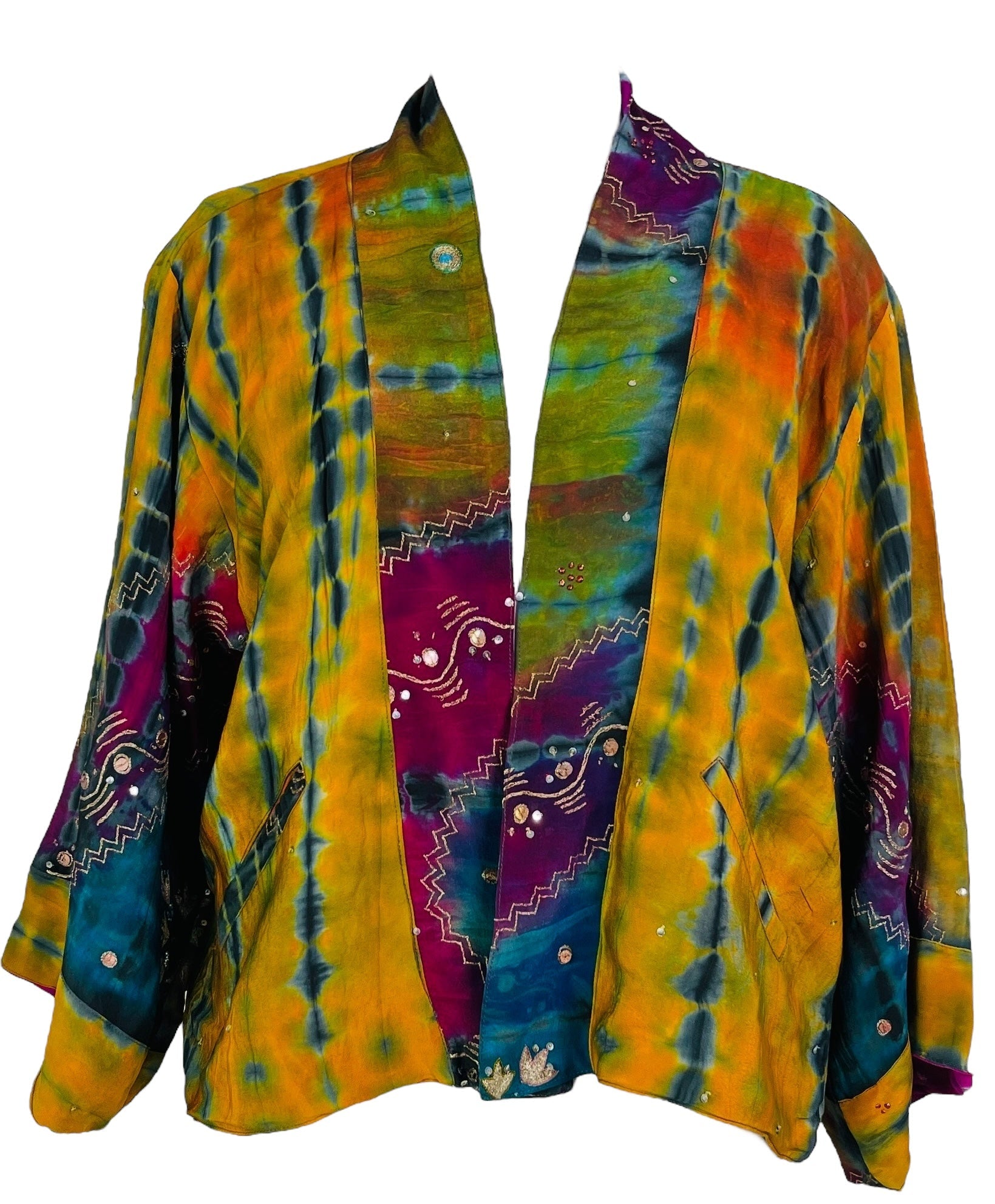 SOLD  PRC7397 Avatar Reversible Pure Silk Jiva Jacket