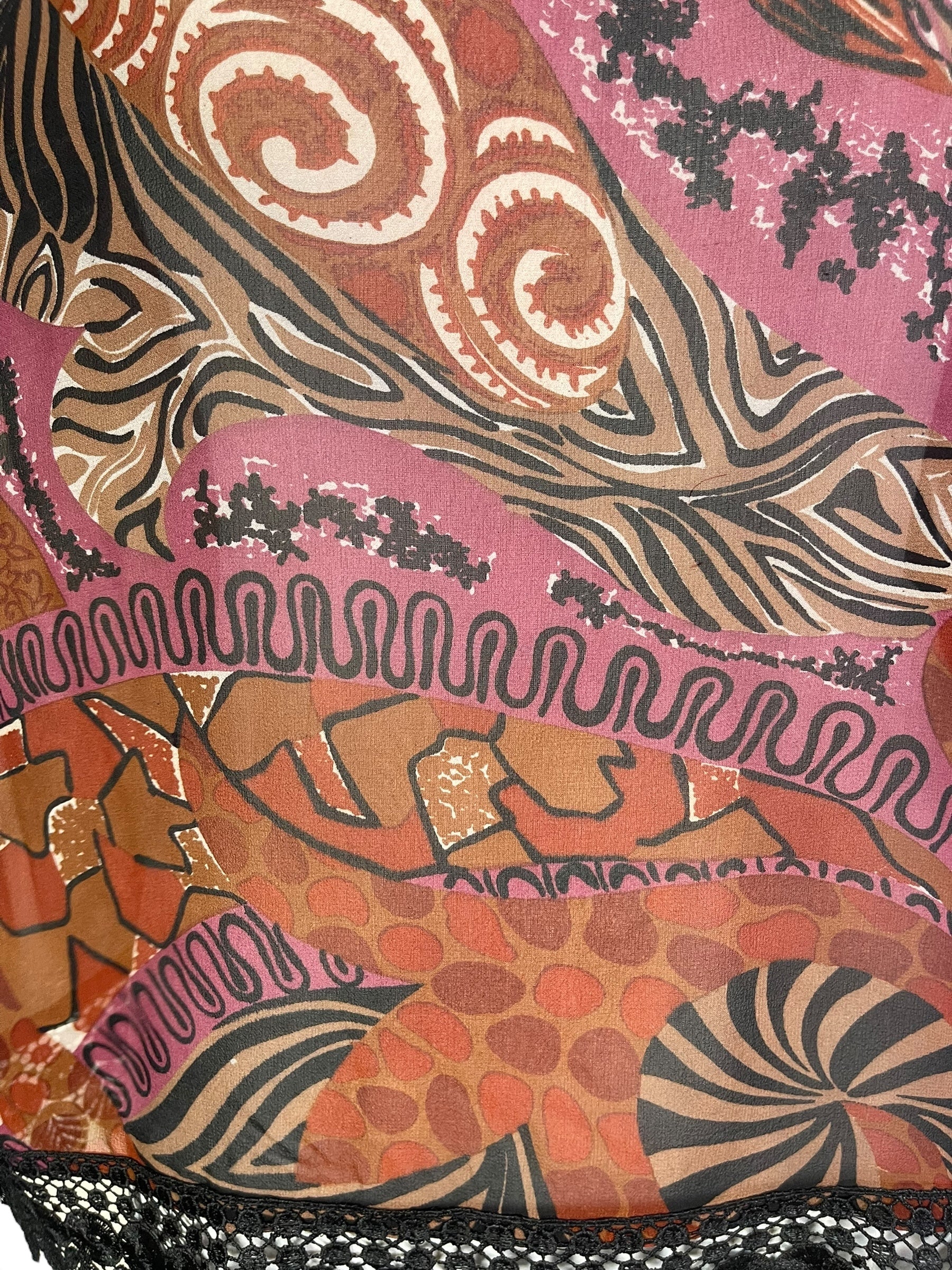 PRG6422 Sheer Avatar Pure Silk Side Slit Top