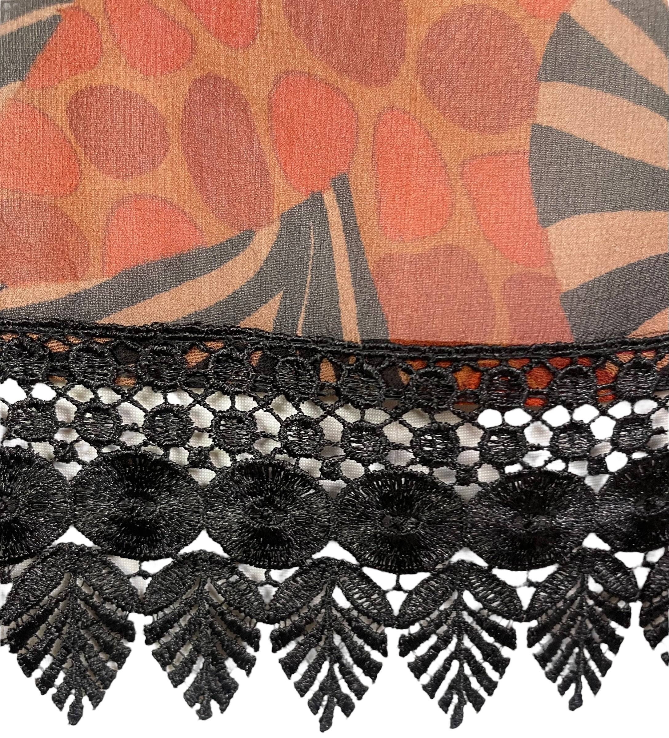 PRG6422 Sheer Avatar Pure Silk Side Slit Top