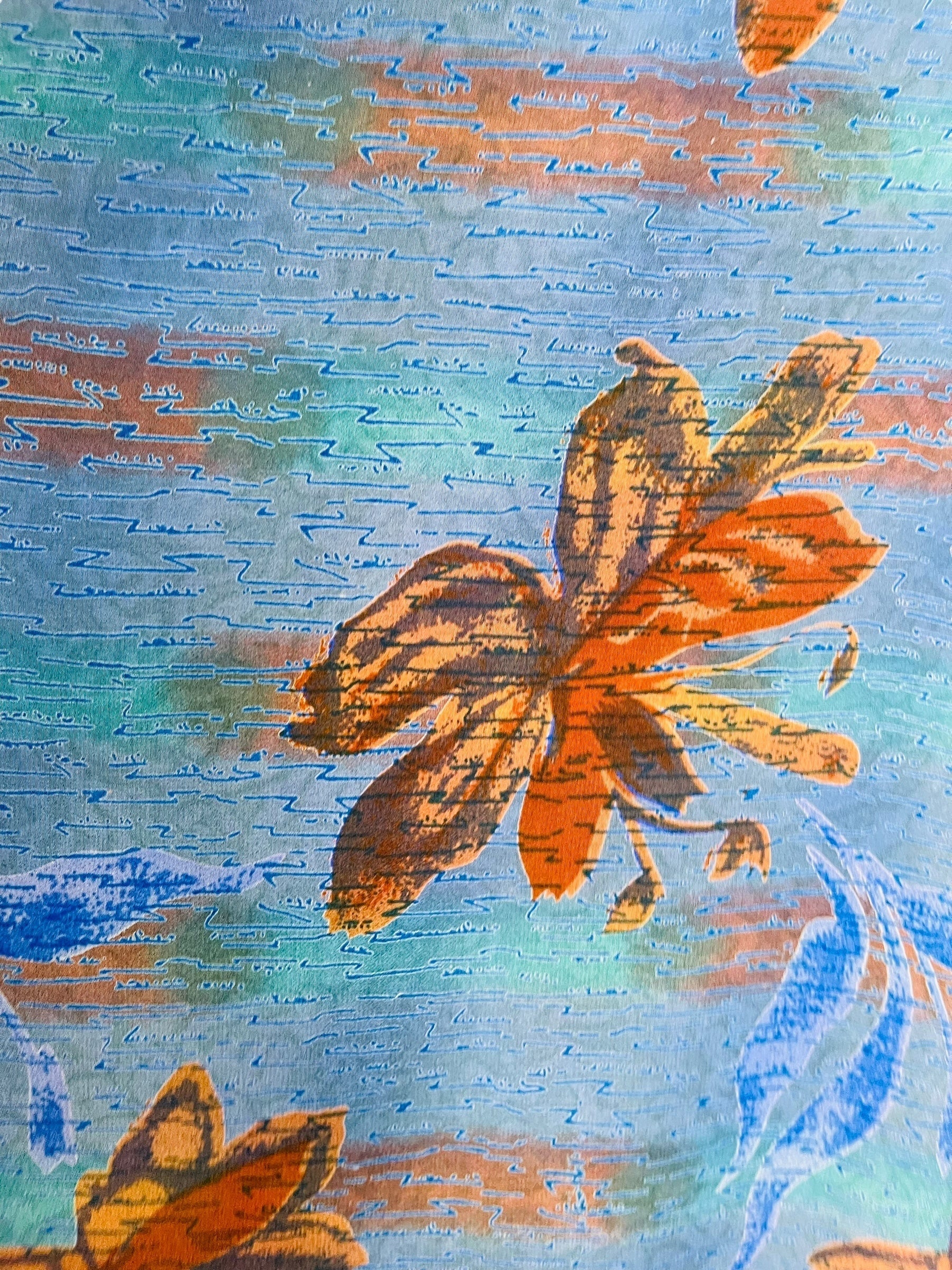 SOLD  PRC7311 Avatar Pure Silk Kimono-Sleeved Top