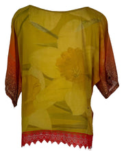 Load image into Gallery viewer, PRG6610 Sheer Avatar Pure Silk Side Slit Top
