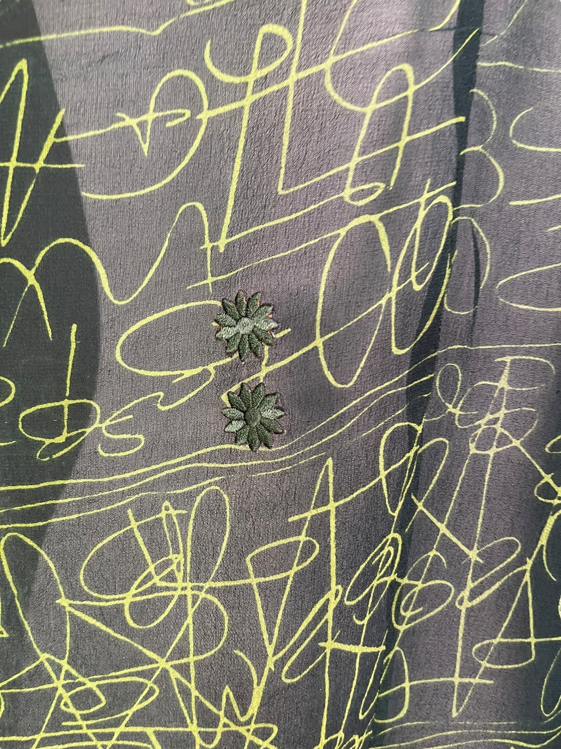 PRG7098 Sheer Sheer Avatar Pure Silk Waterfall Top