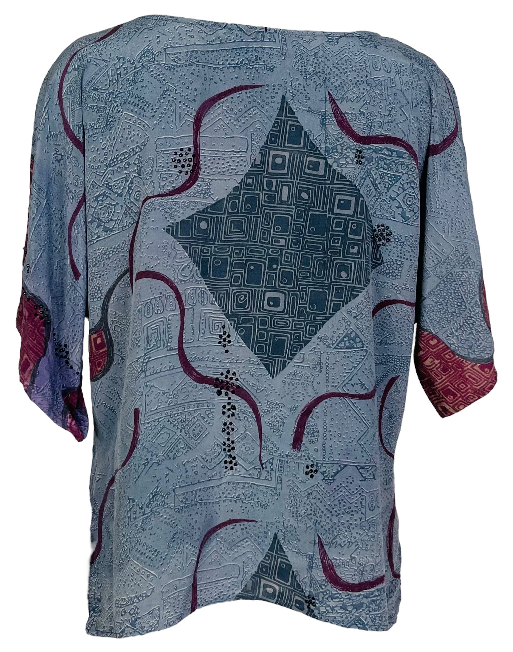 PRC6703 Avatar Pure Silk Side Slit Top