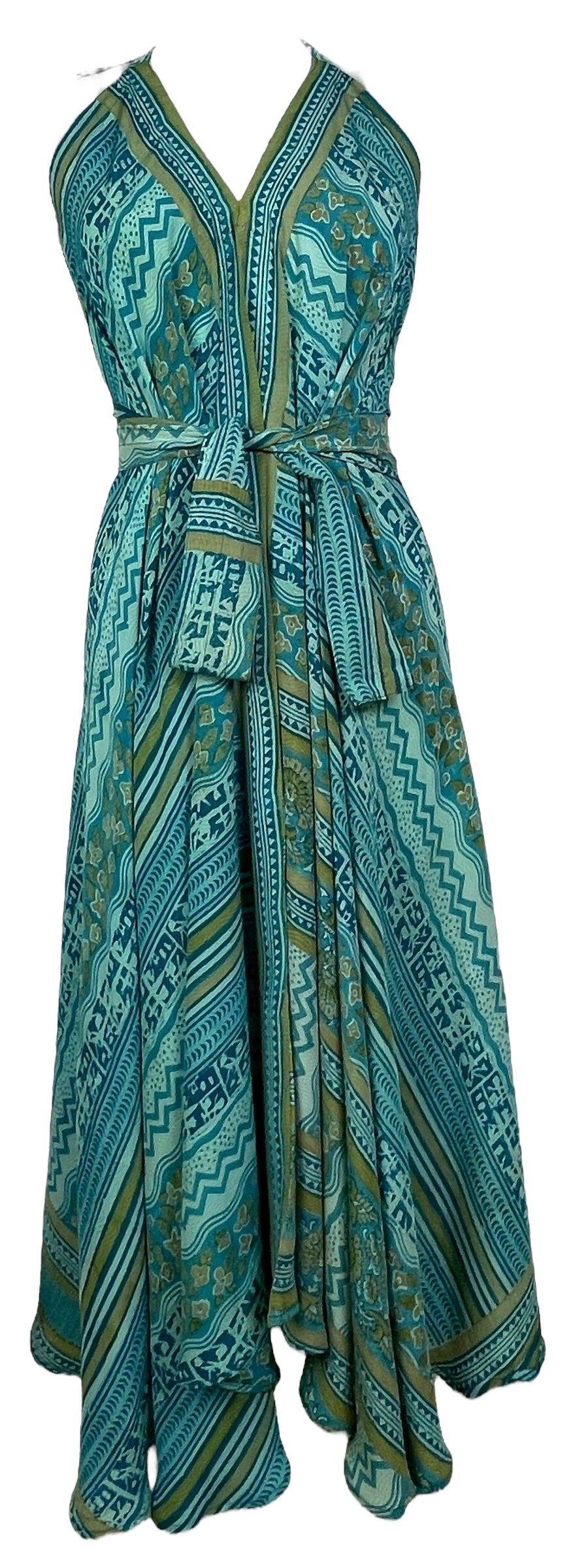 PRC7754 Avatar Pure Silk Maxi Dress with Belt