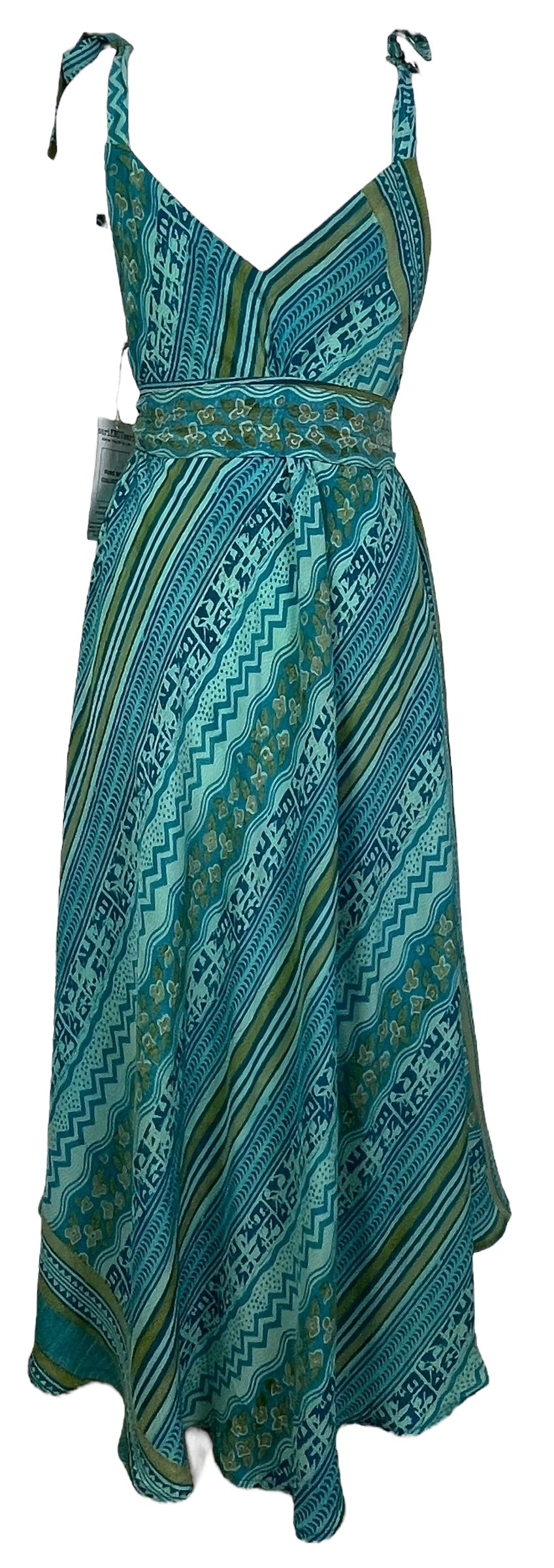 PRC7754 Avatar Pure Silk Maxi Dress with Belt