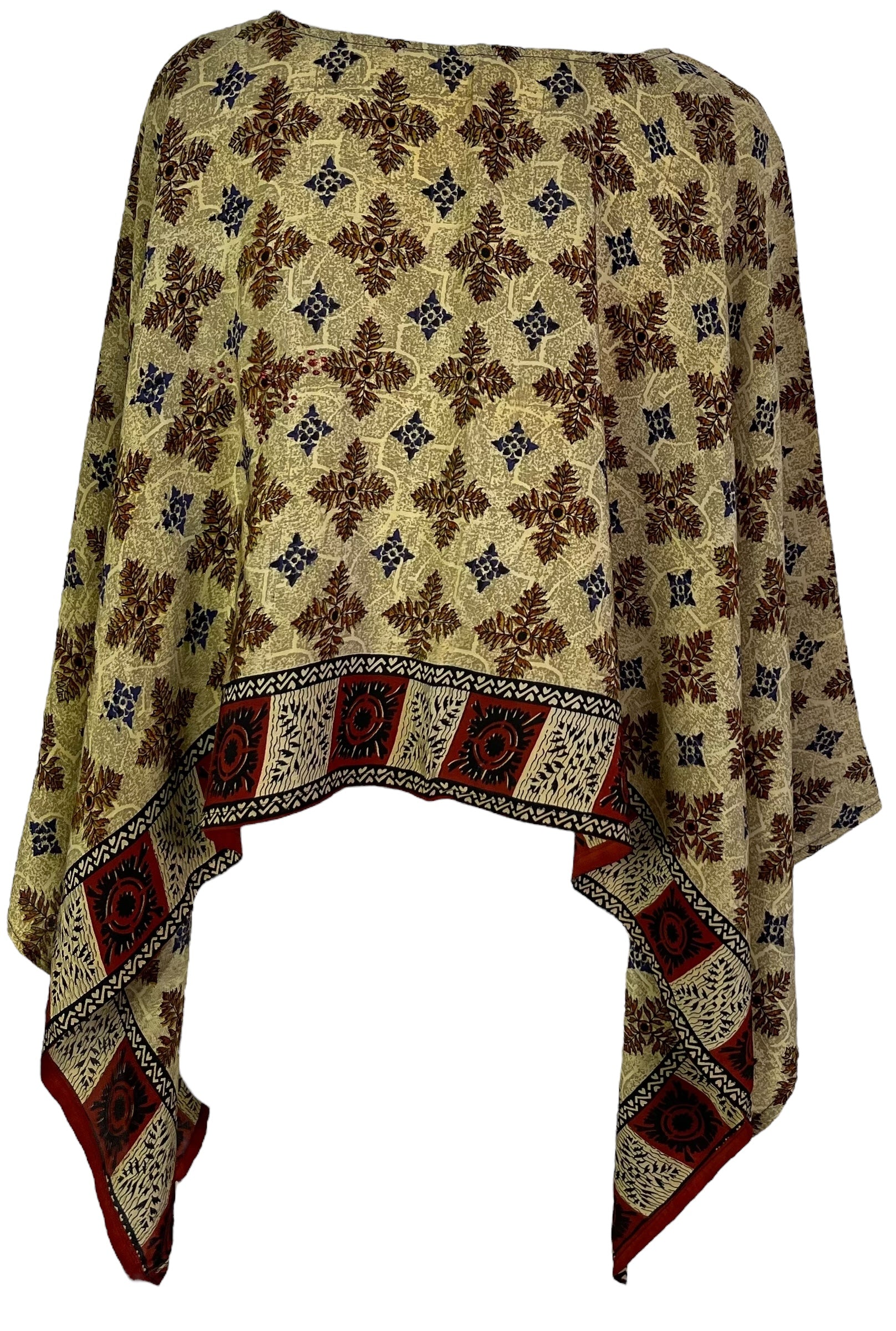 PRC7028 Avatar Pure Silk Capelet Poncho