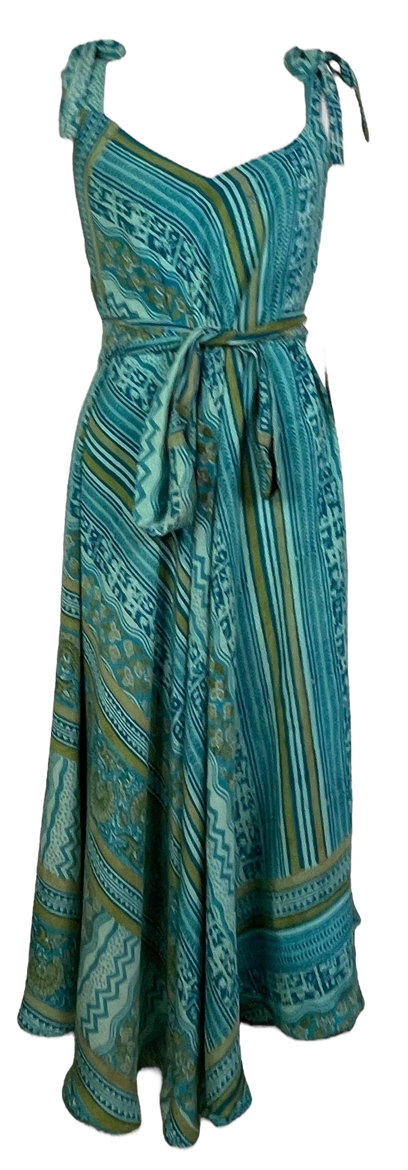 PRC7754 Avatar Pure Silk Maxi Dress with Belt