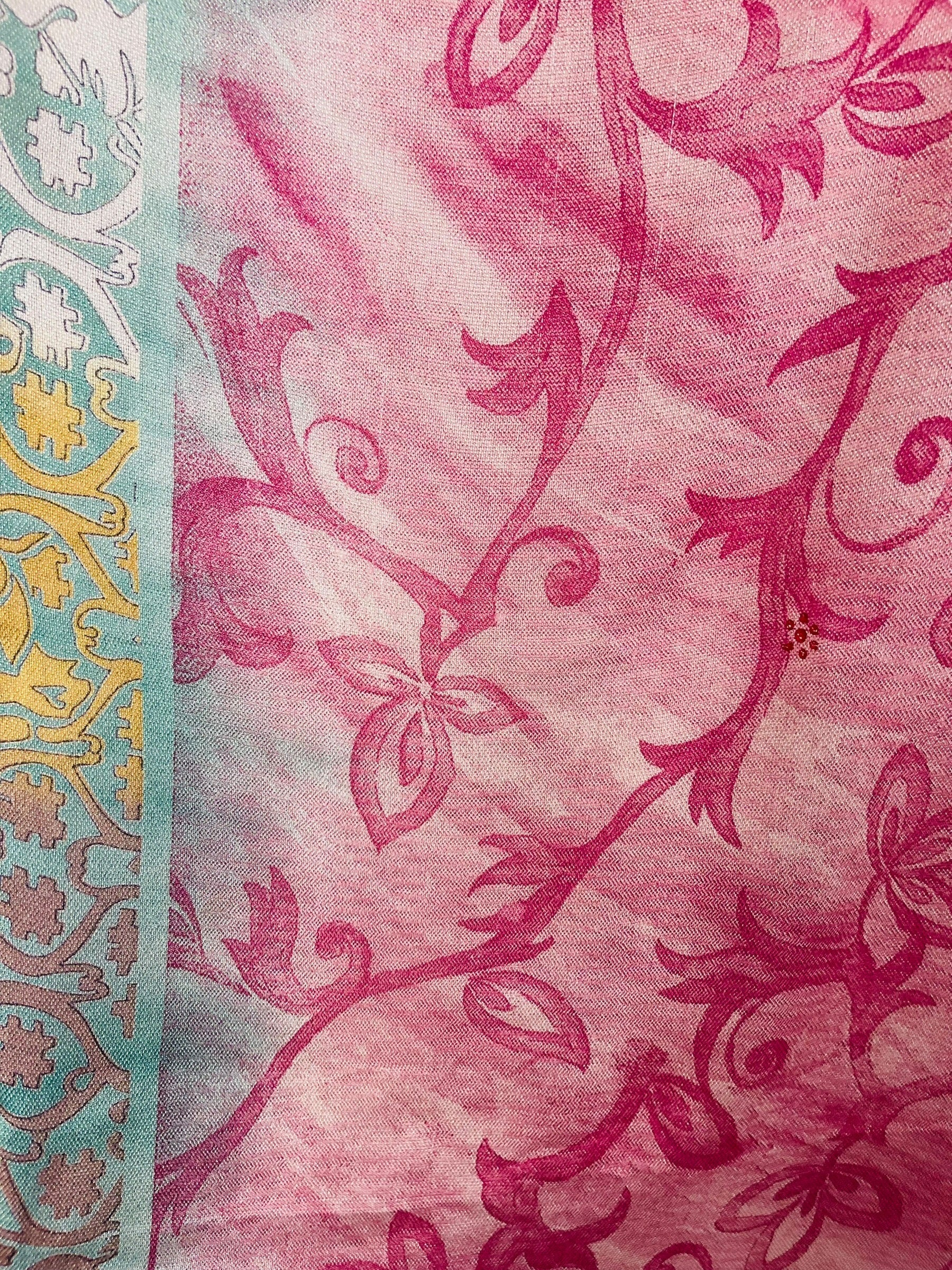 PRG7342B Sheer Avatar Pure Silk Midi Length Kaftan