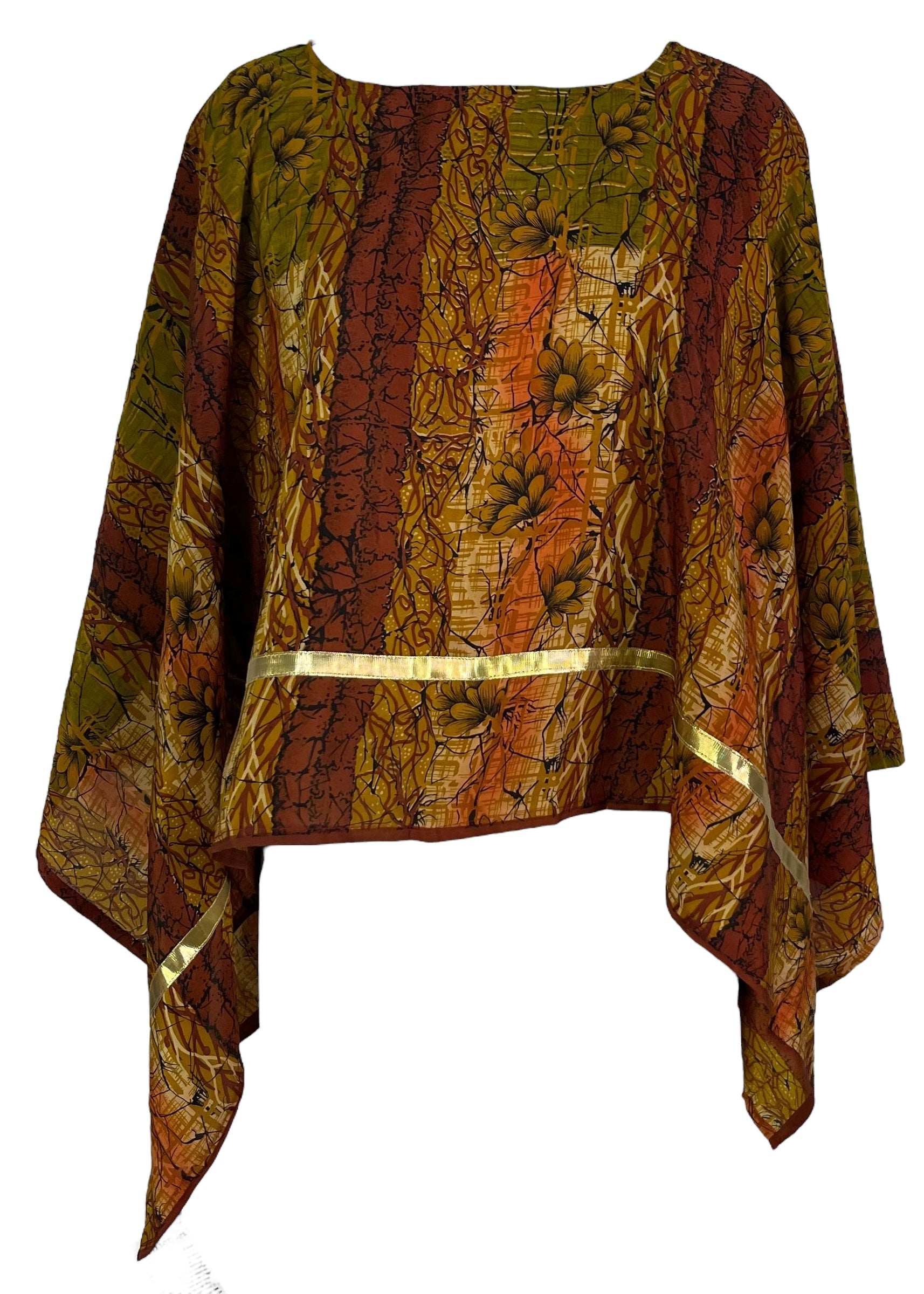 PRC6861 Avatar Pure Silk Capelet Poncho