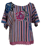 PRC6652 Avatar Pure Silk Side Slit Top
