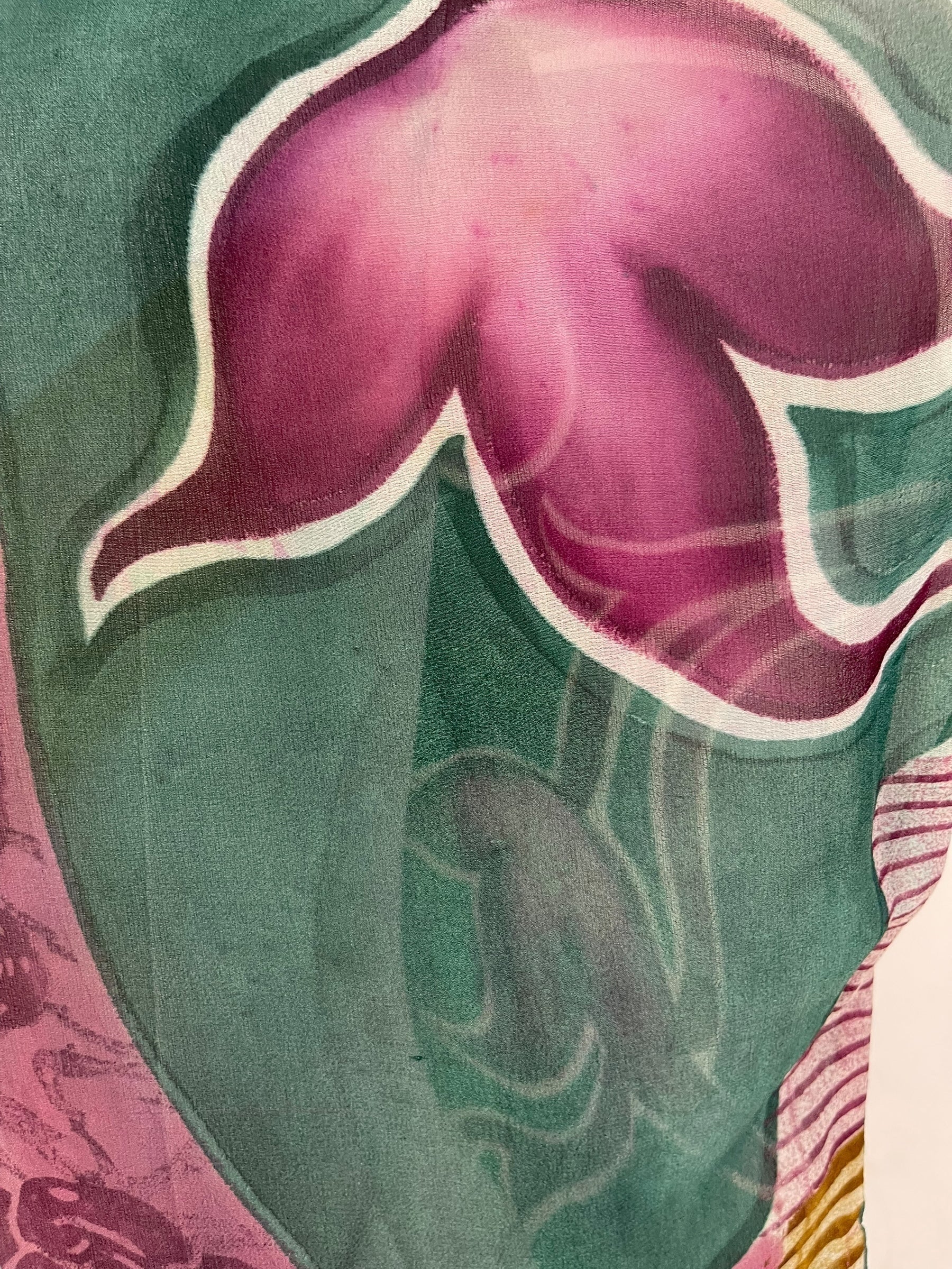 PRG6607 Sheer Avatar Pure Silk Side Slit Top