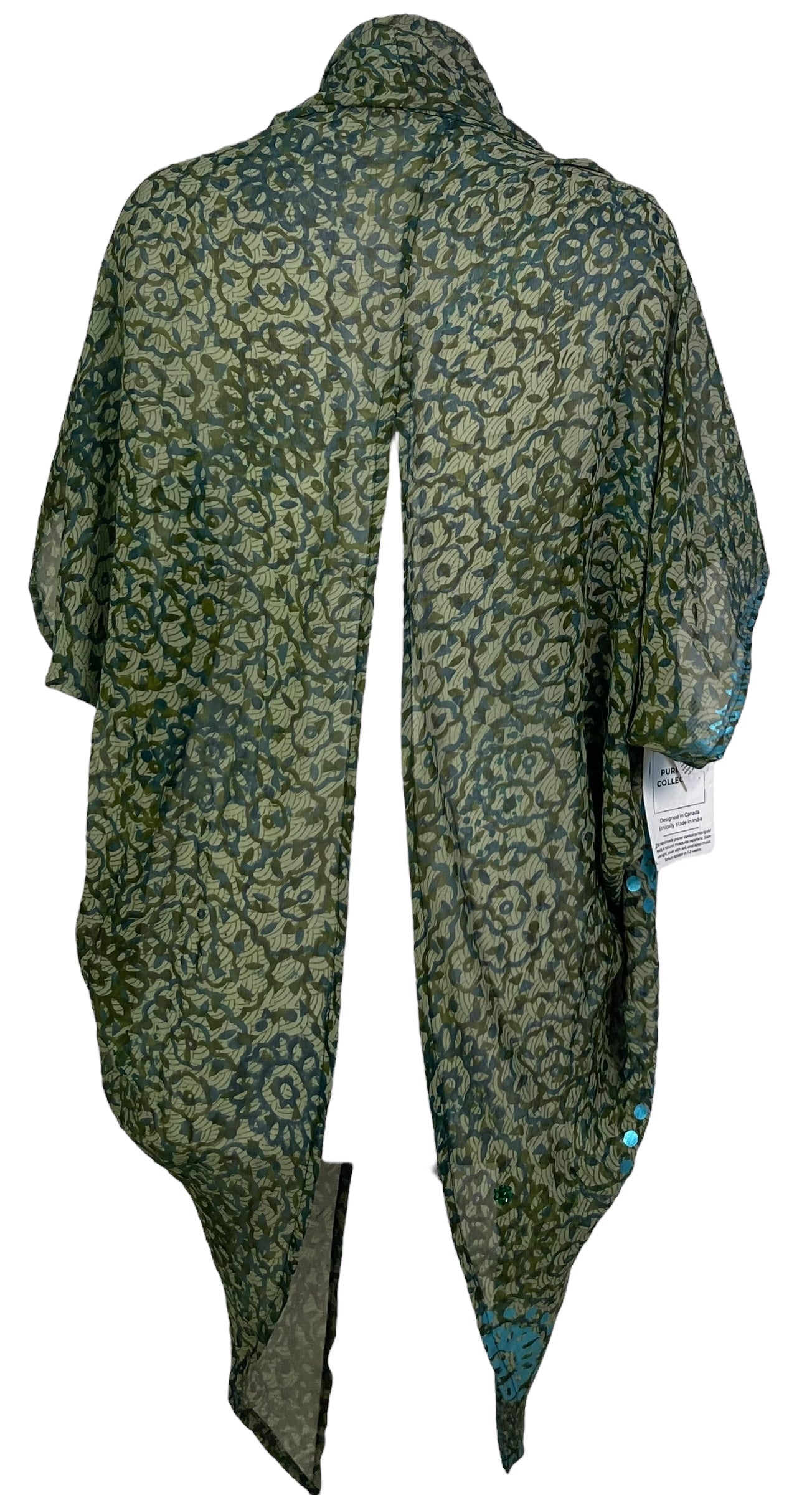 SOLD  PRG7112 Sheer Avatar Pure Silk Cardigan