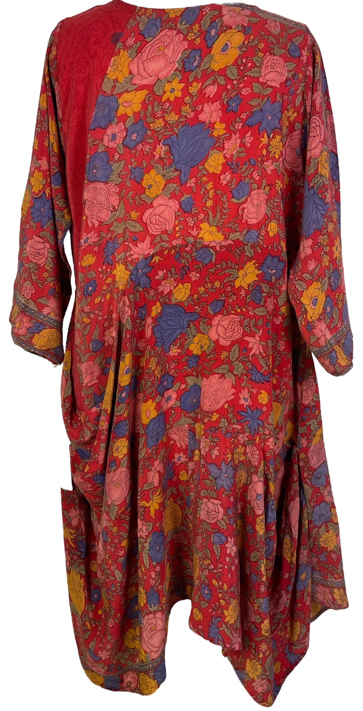 PRC7164 Avatar Pure Silk Sculptural Long Tunic Dress