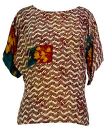 PRC6862 Avatar Pure Silk Side Slit Top