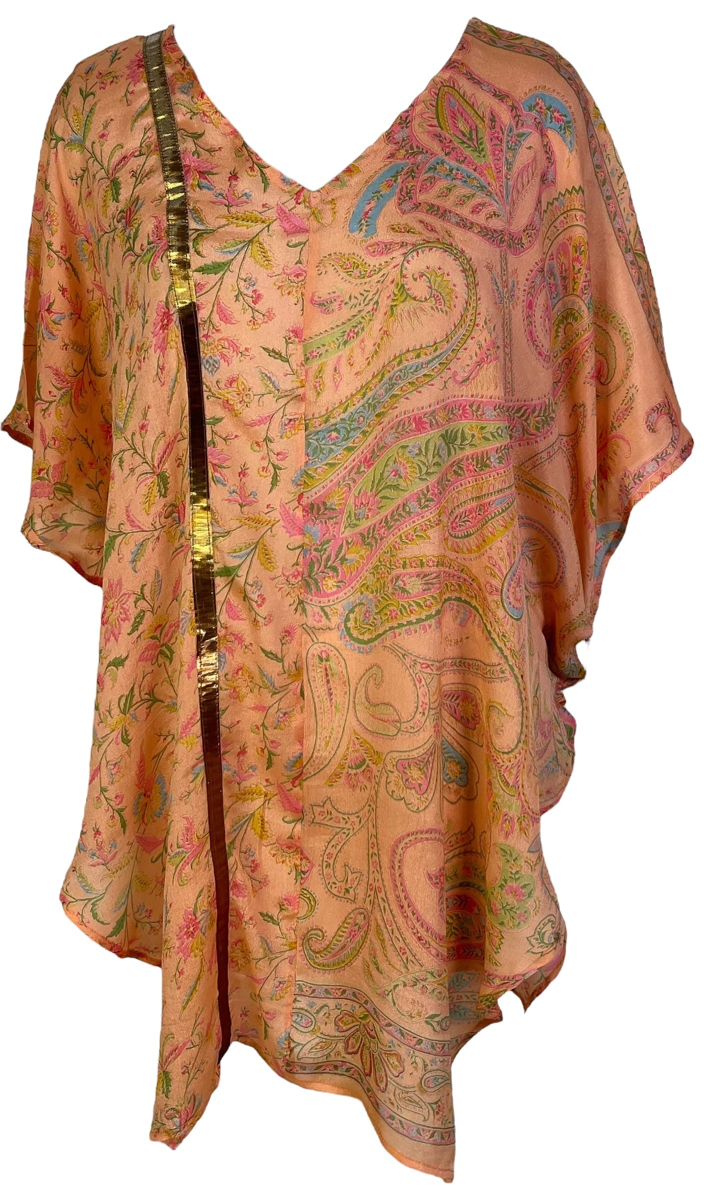 PCH6997 Very Sheer Avatar Pure Silk Waterfall Top