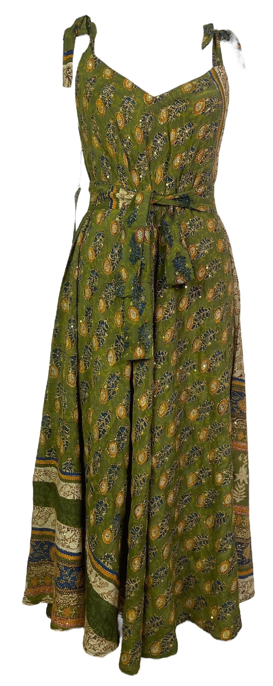 PRC7759 Avatar Pure Silk Maxi Dress with Belt