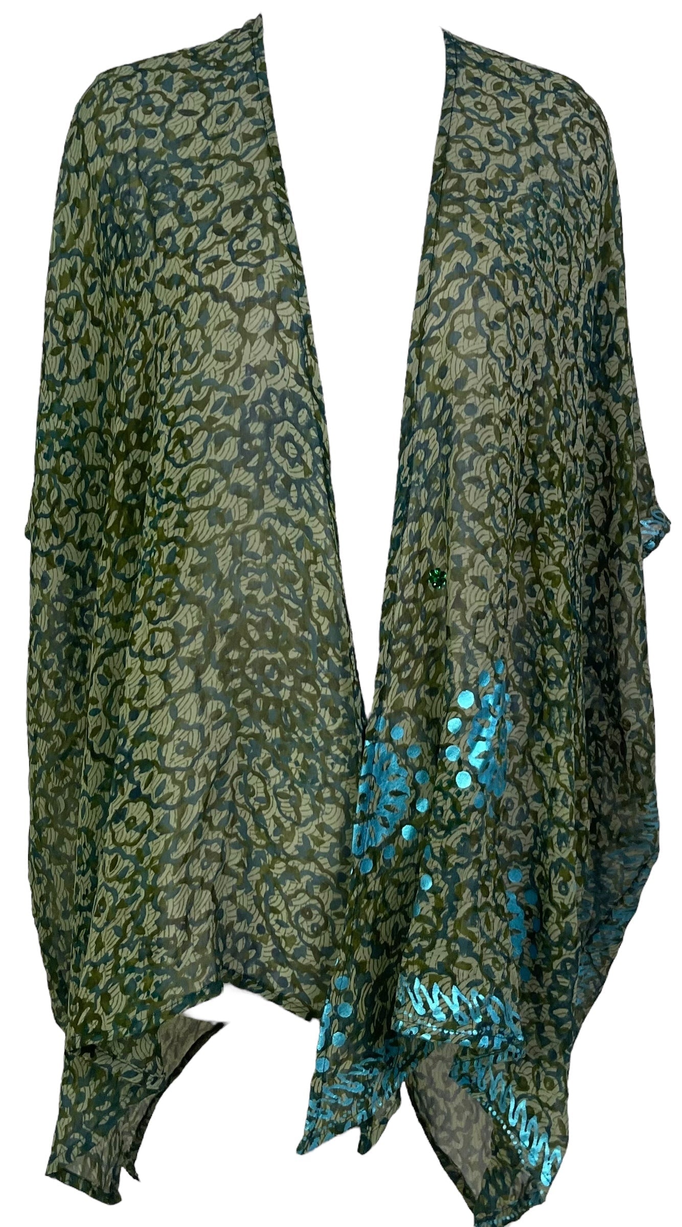 SOLD  PRG7112 Sheer Avatar Pure Silk Cardigan