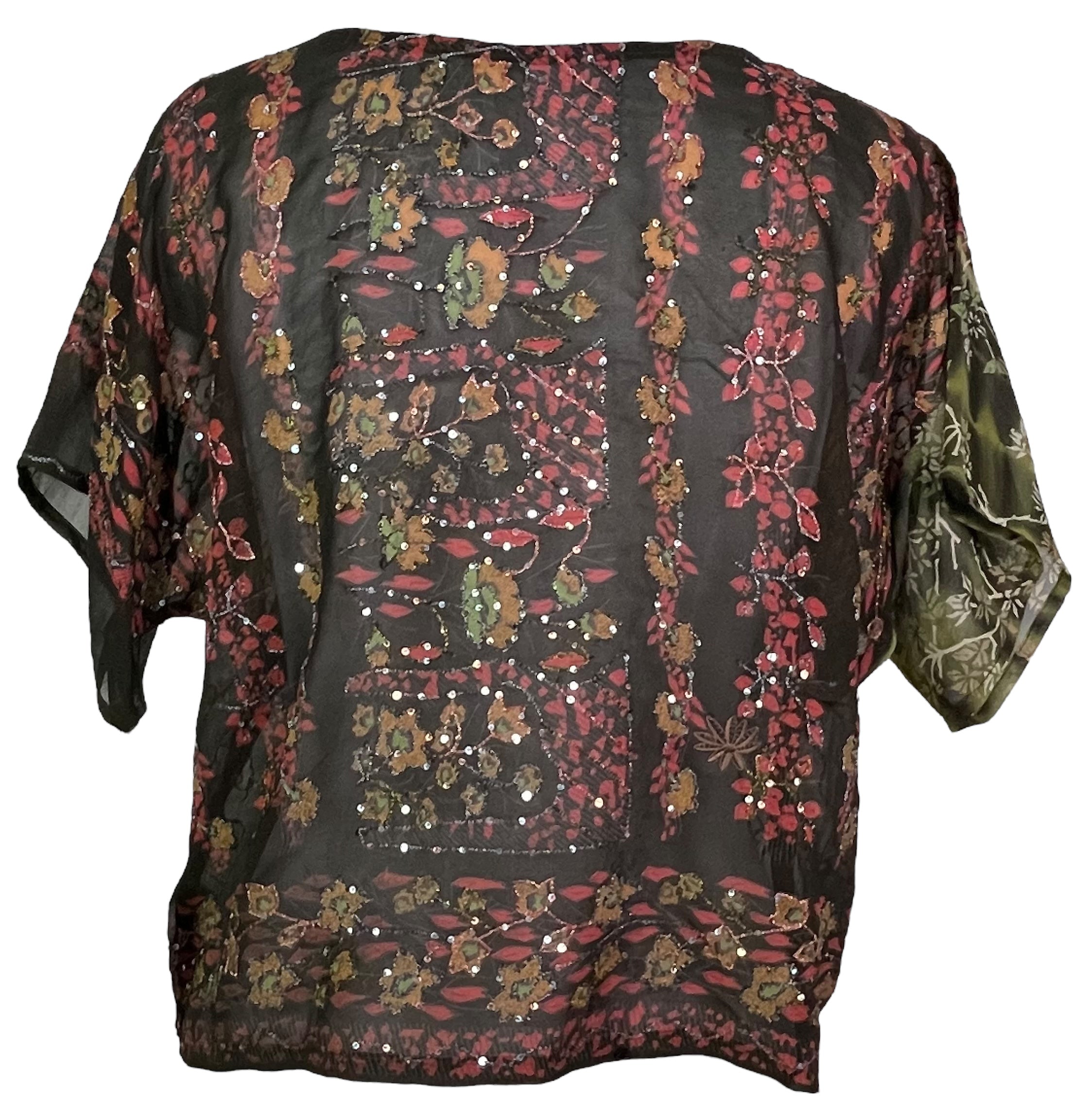 SOLD  PRG7481 Sheer Avatar Pure Silk Boxy Top