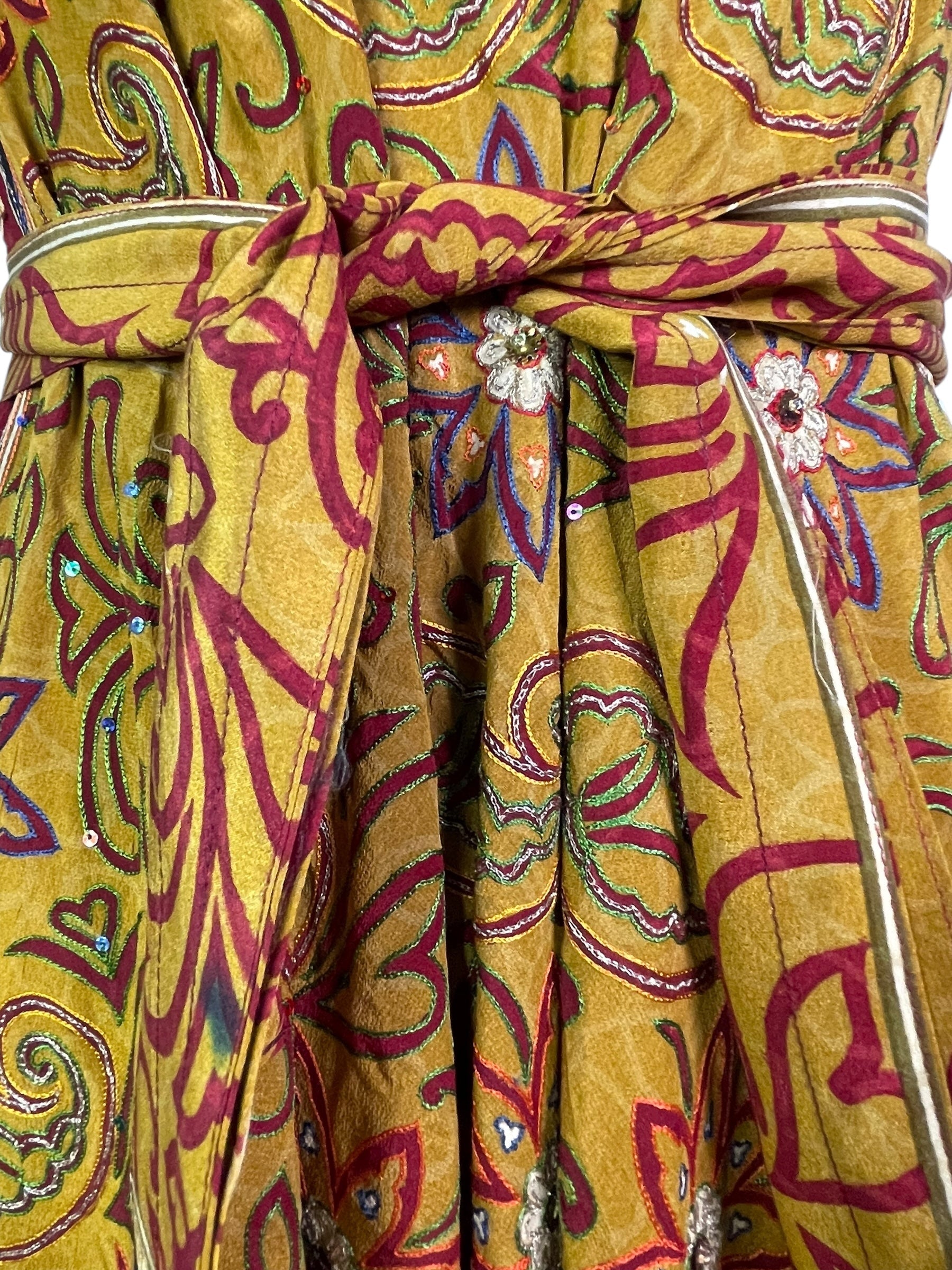 PRC7679 Avatar Pure Silk Maxi Dress with Belt