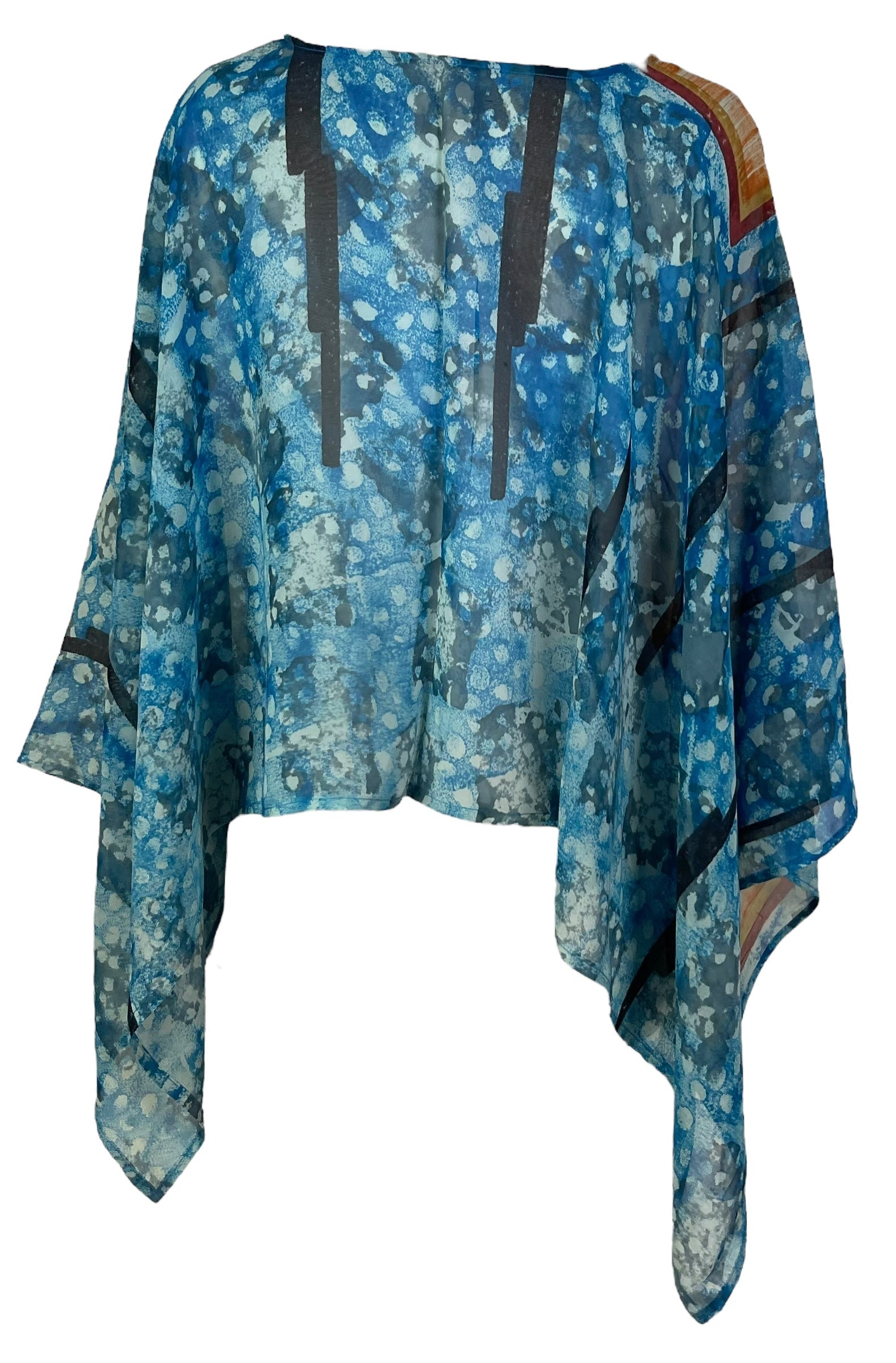 PRG7050 Sheer Avatar Pure Silk Capelet Poncho