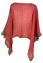 Load image into Gallery viewer, PRG7263 Sheer Avatar Pure Silk Capelet Poncho
