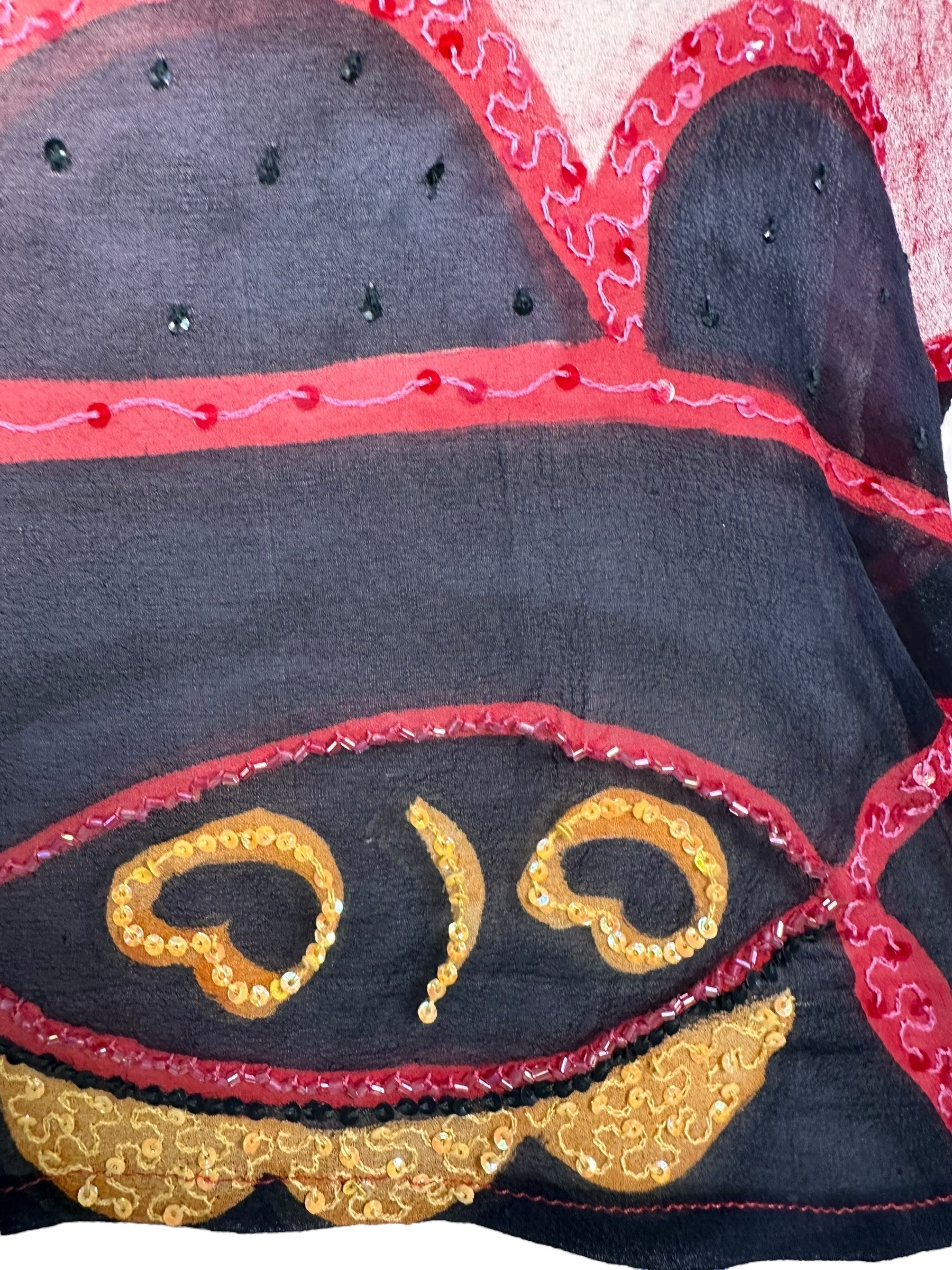 PRG6788 Sheer Avatar Pure Silk Boxy Top