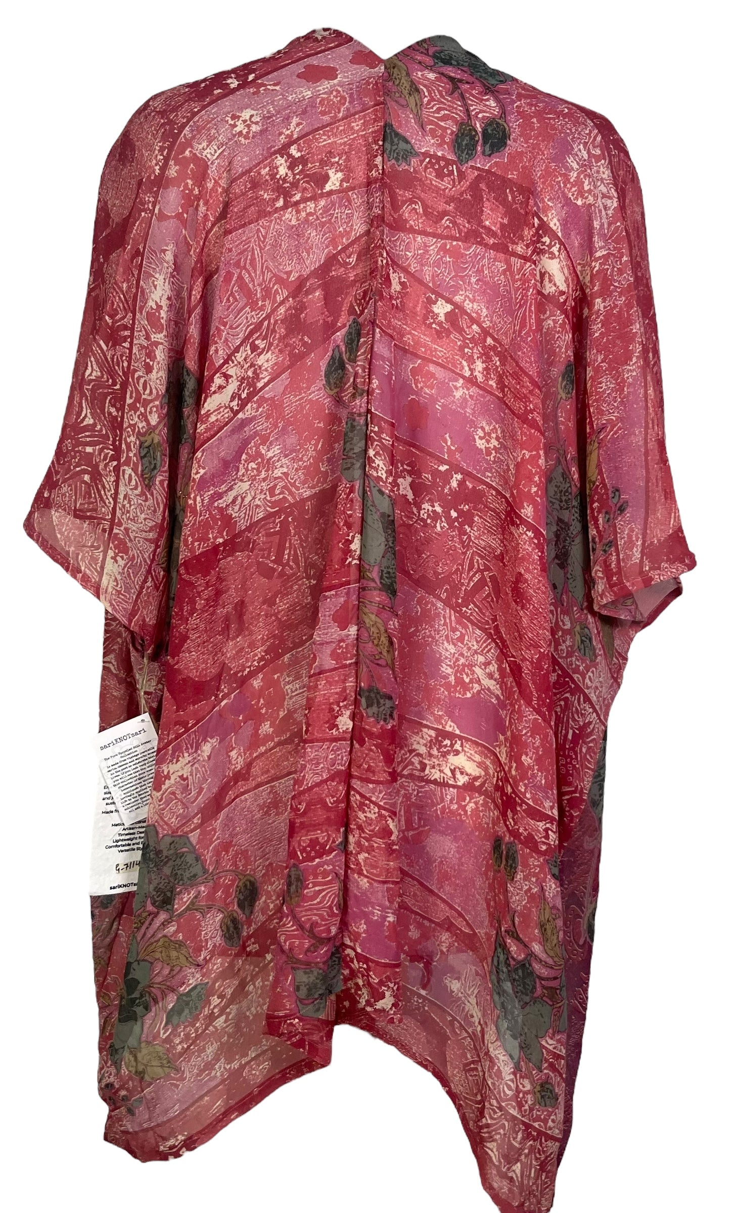 SOLD  PRG7114 Sheer Avatar Pure Silk Cardigan