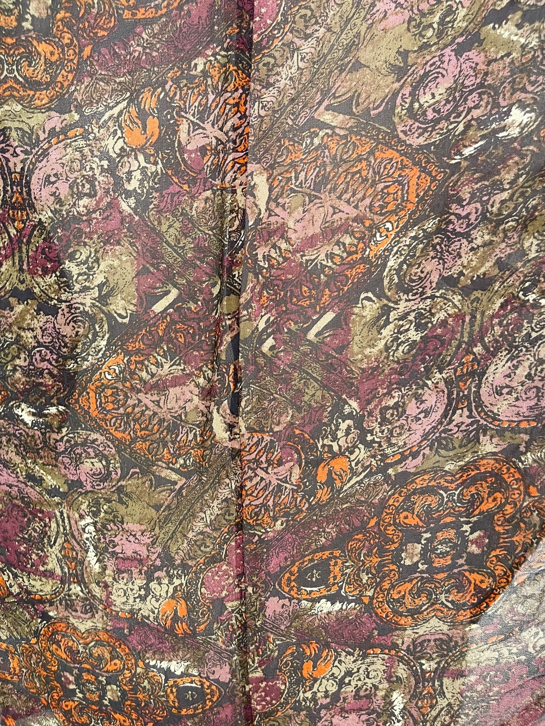 PRG7096 Sheer Avatar Pure Silk Waterfall Top