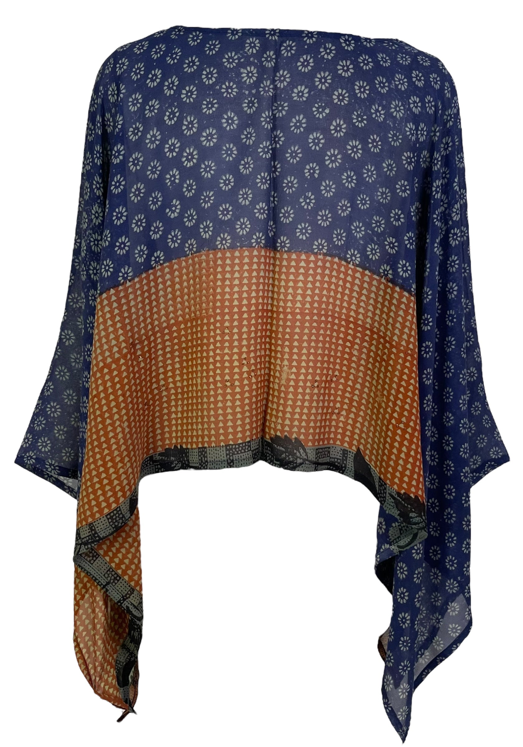 PRG7106 Sheer Avatar Pure Silk Capelet Poncho